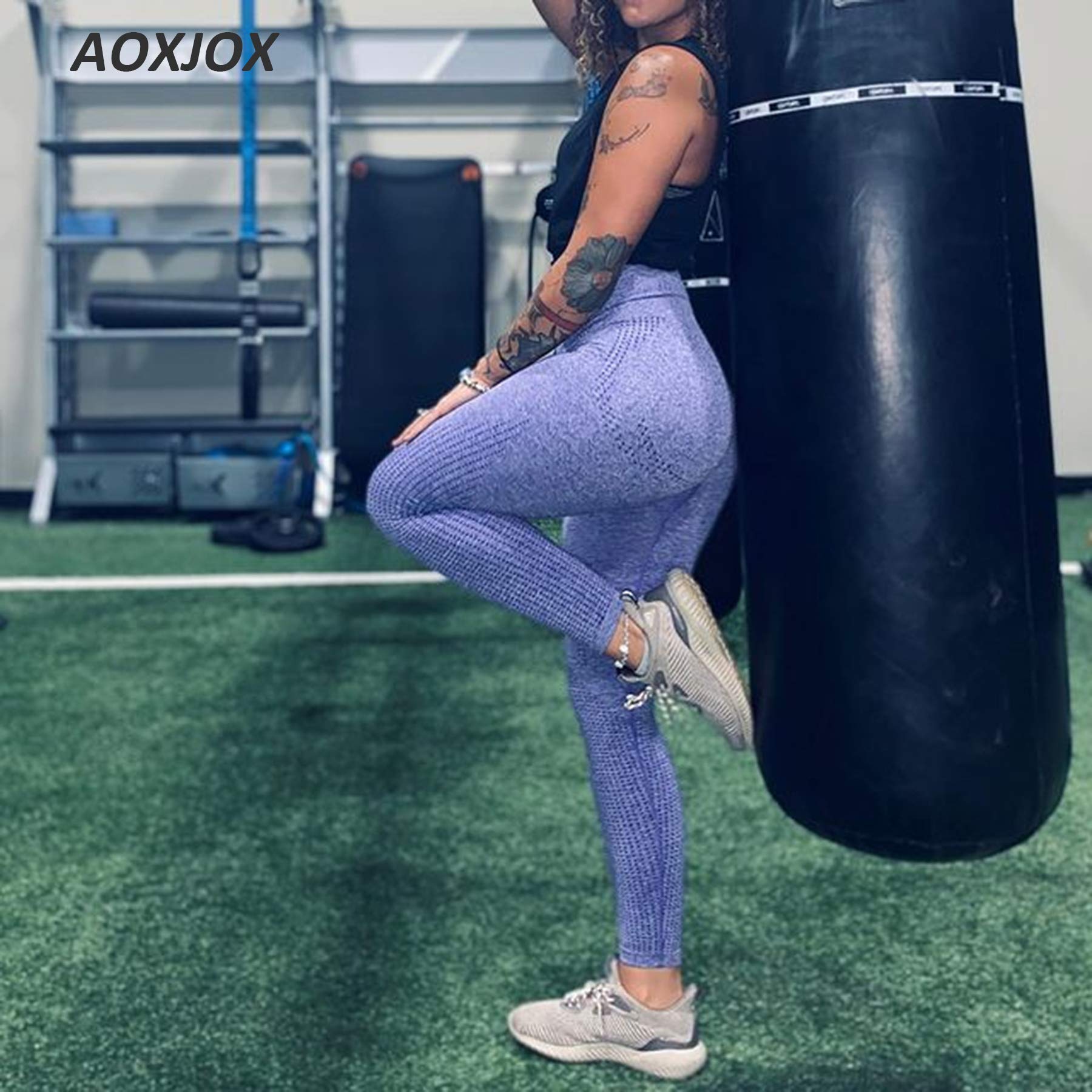 Aoxjox High Waist Yoga Pants for Women - Seamless Workout Leggings 24