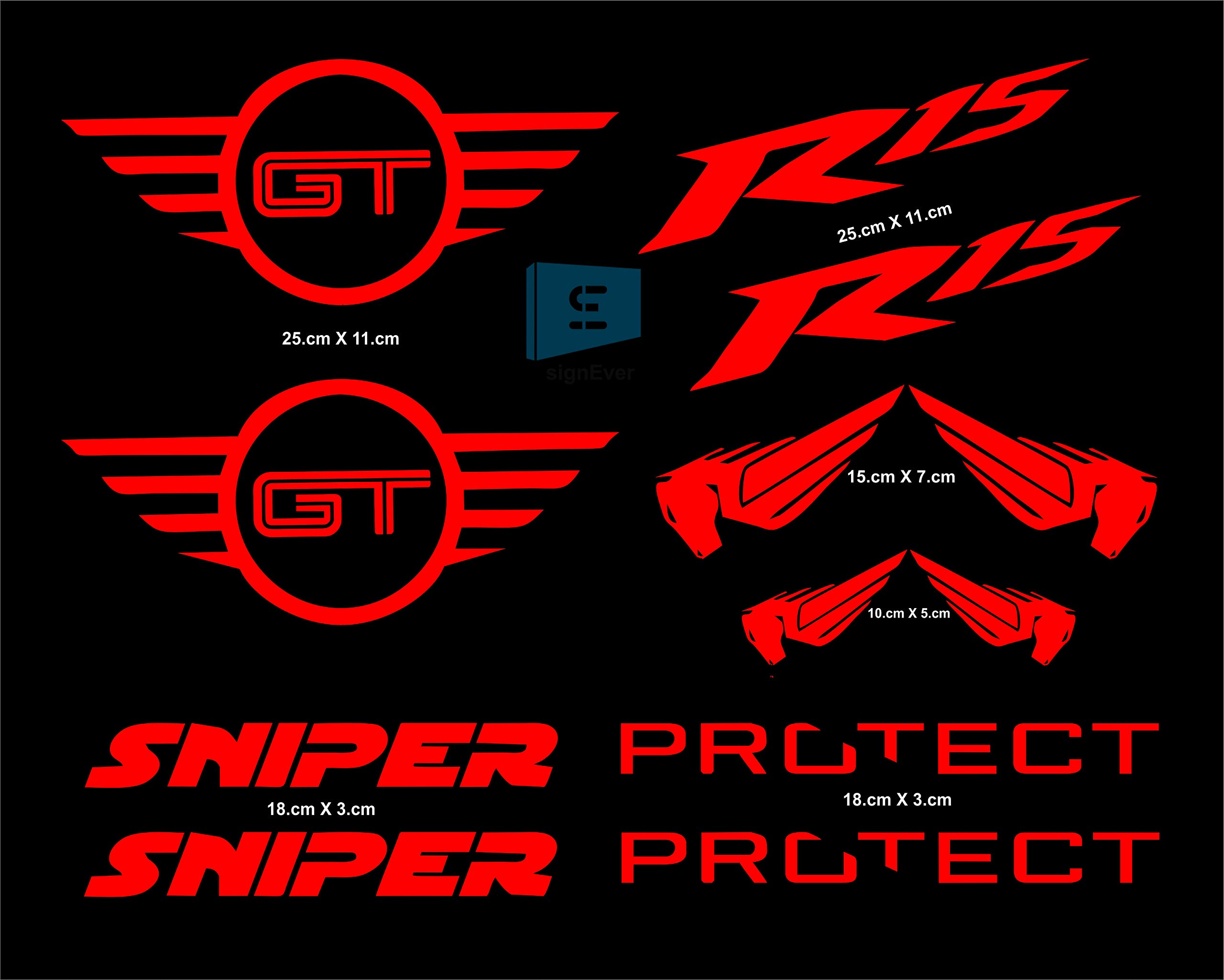 Yamaha R15 Bike Racing Stickers - Multi-Colored Decals for Motorcycles (Pack of 9) - Perfect for Bike Customization, Racing Events & Personalization