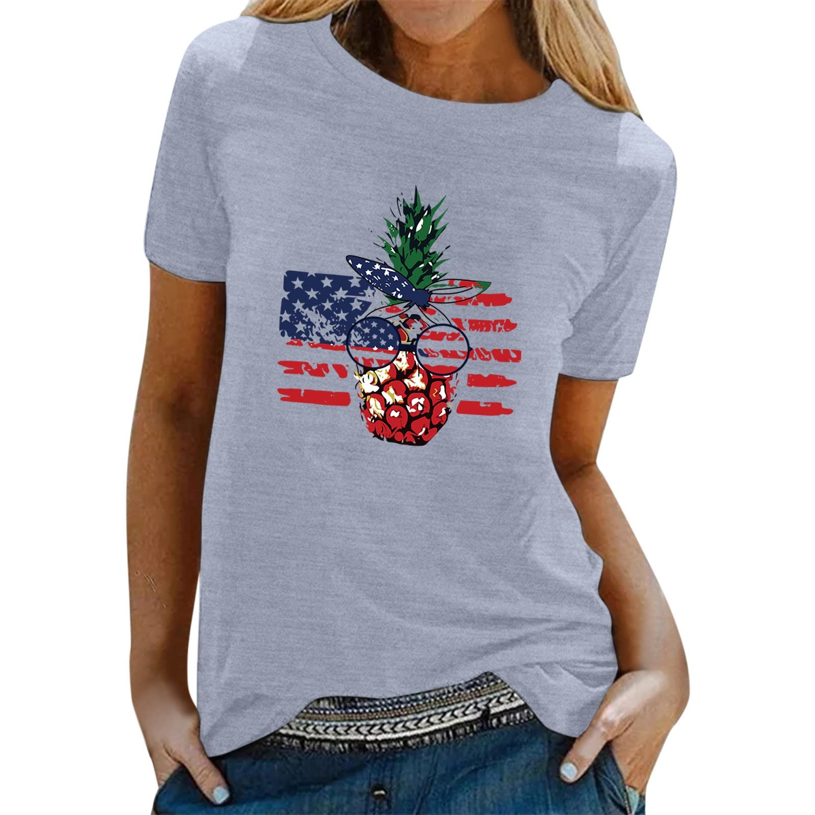 Women's Plaid Crop Top - Fashion Summer Casual Short Sleeve Drop Shoulder Blouse | Perfect for Beach Outings, Music Festivals & Everyday Wear
