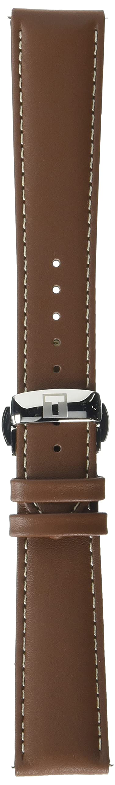 Tissot Genuine Leather Brown Watch Band 21mm Replacement Strap for T852044597 - Classic Style for Men & Women, Perfect for Business & Casual Wear