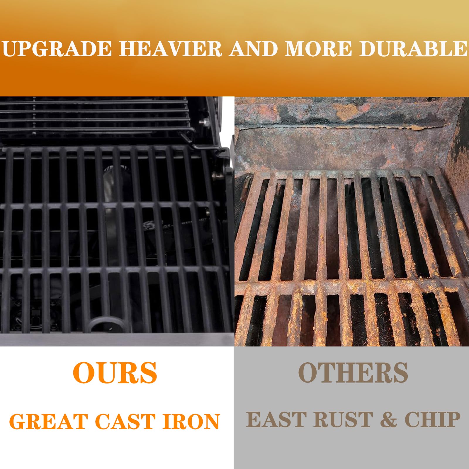 Charbroil Grill Grates Replacement Parts - 463630021, 463660021, 463660421, G426-0004-W1, G426-0005-W1 - Cast Iron Cooking Grate for Char-Broil Performance 2 Burner Grill - Perfect for Backyard BBQs, Outdoor Cooking & Grilling Parties