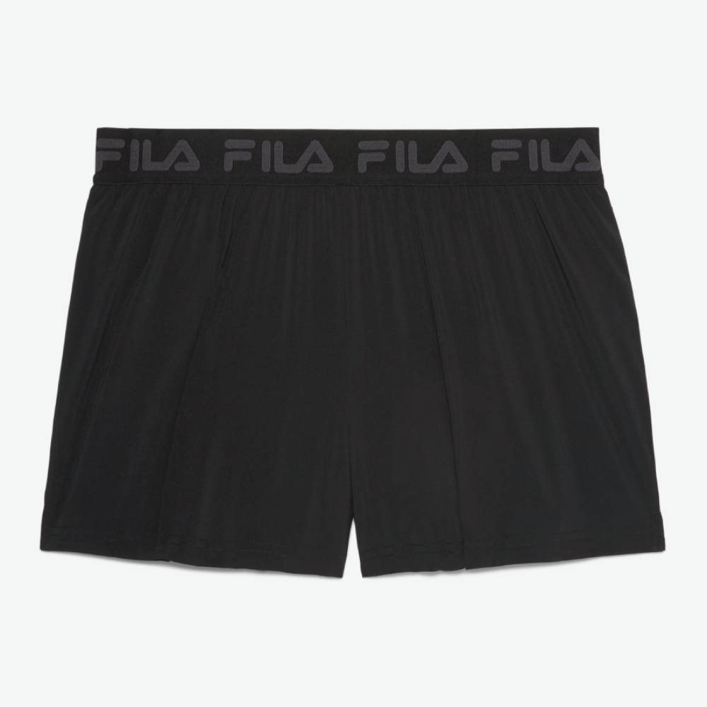 Fila Women's Essential Woven Athletic Shorts - Black | Comfortable Workout & Running Shorts for Women | Perfect for Gym, Yoga & Casual Wear