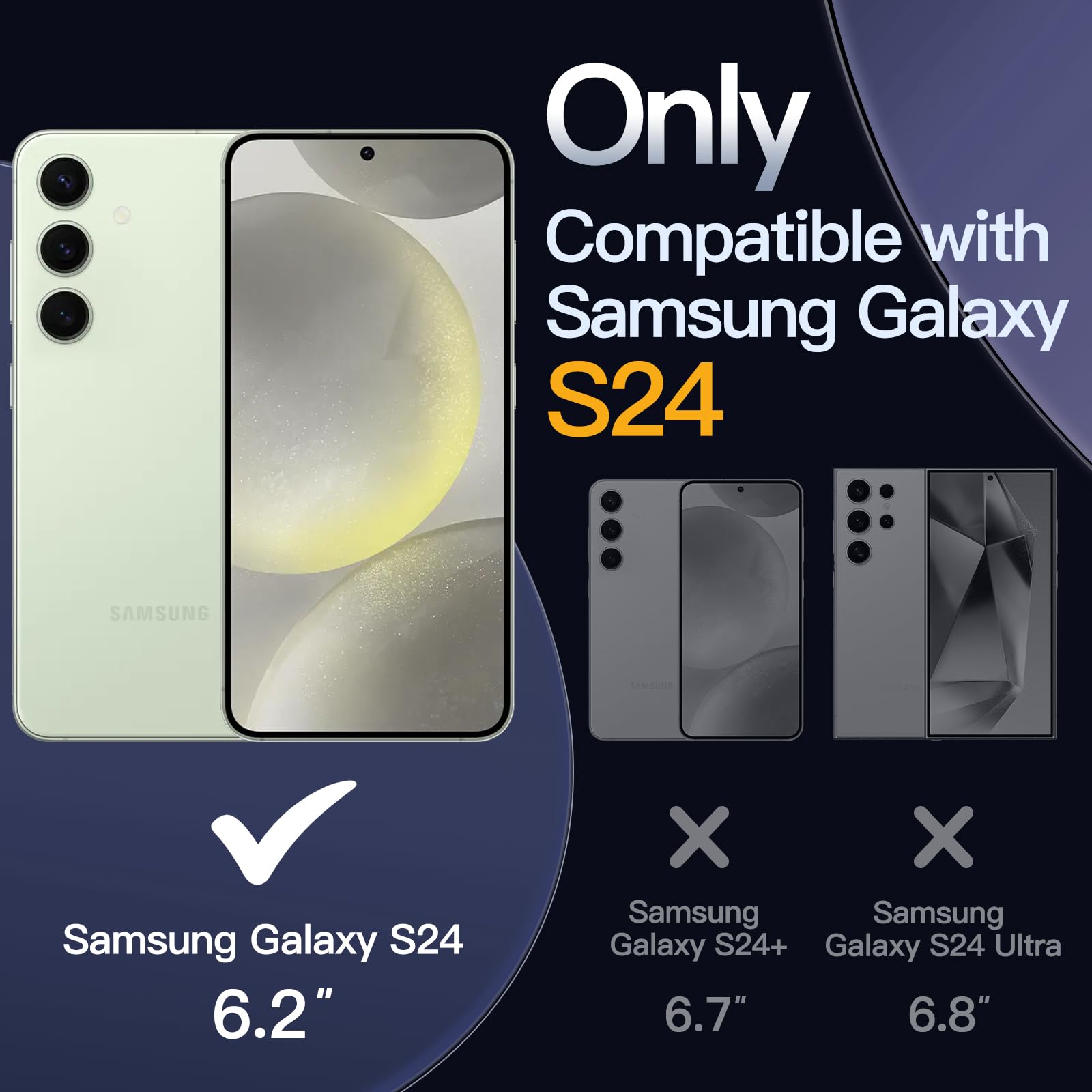 JETech 5-in-1 Protective Case for Samsung Galaxy S24 5G - Includes 2 Tempered Glass Screen Protectors & Camera Lens Protector | Shockproof Bumper Cover | Non-Yellowing Jade Green | Perfect for Outdoor Activities, Travel & Daily Use