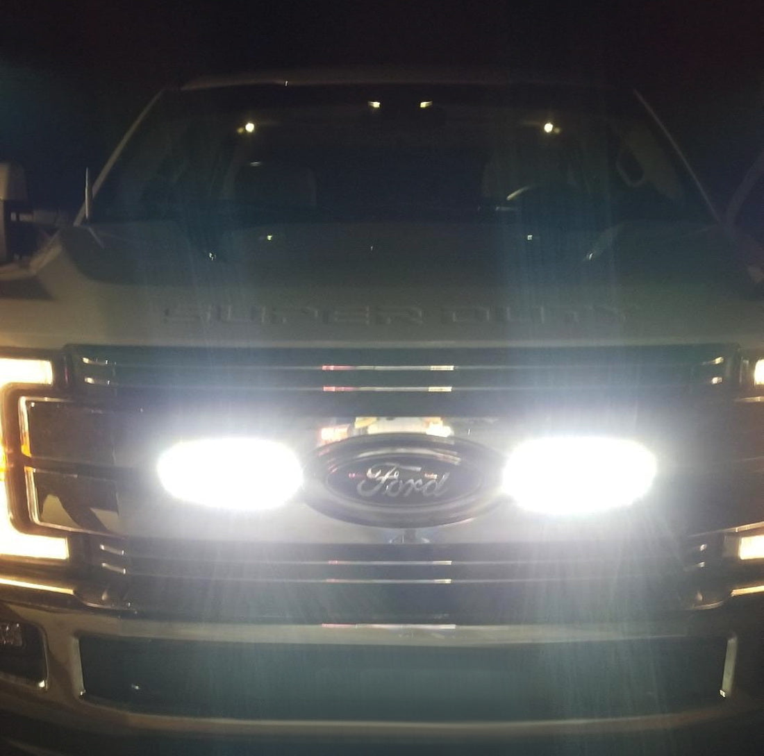 30W CREE LED Light Bars with Front Grille Bracket & Wiring Kit - Compatible with 2017-2019 Ford F250 F350 Super Duty - Off-Road, Truck, Jeep Lighting Upgrade for Night Driving & Adventure