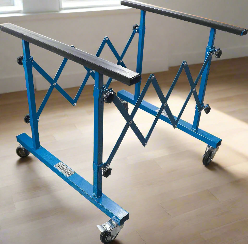 Adjustable Folding Table with Wheels - Portable Windshield & Auto Body Repair Stand BSG928 | Perfect for Car Mechanics, DIY Auto Repairs & Mobile Workshops