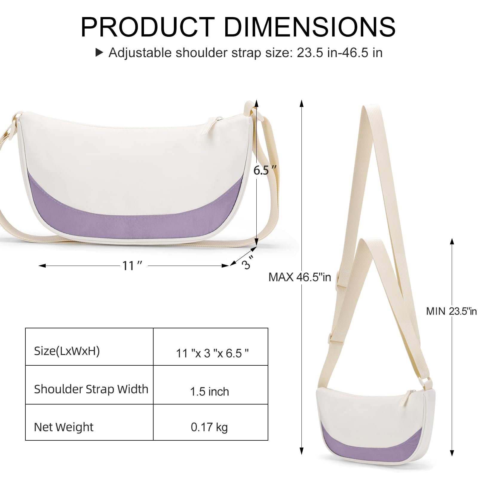 Lightweight Nylon Crossbody Sling Bag for Women & Men - Adjustable Strap, Compact & Durable - Perfect for Travel, Shopping & Everyday Use