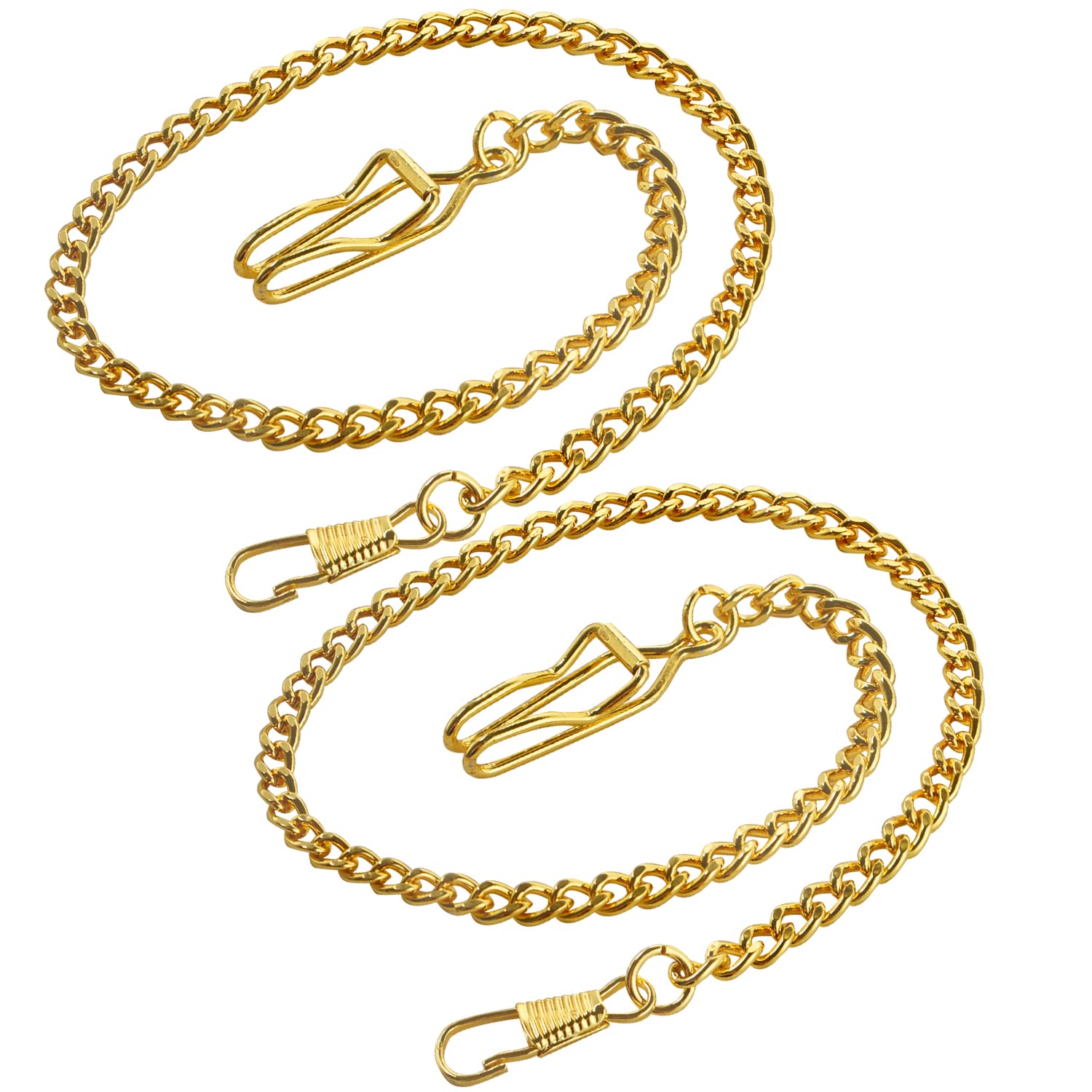 Vintage Gold Metal Alloy Pocket Watch Chain Bracelet - 14.7