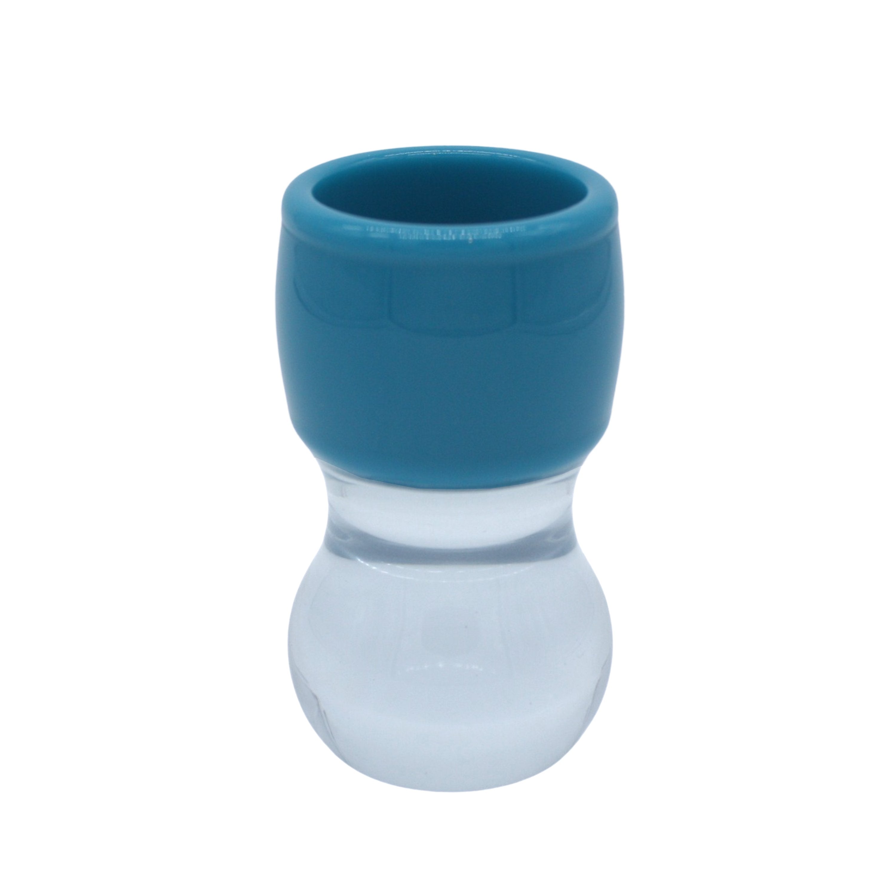 Premium Blue & Clear Shaving Brush Handle for 28mm & 30mm Knots - Scratch & Dent Discount - Perfect for Wet Shaving & Barber Shop Grooming Kits