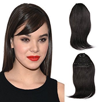 TRESSED UP Black Human Hair Bangs & Fringe Extensions for Women & Girls | 100% Real Human Hair Clip-in Hairpieces | Perfect for Cosplay, Daily Styling & Volume Boost