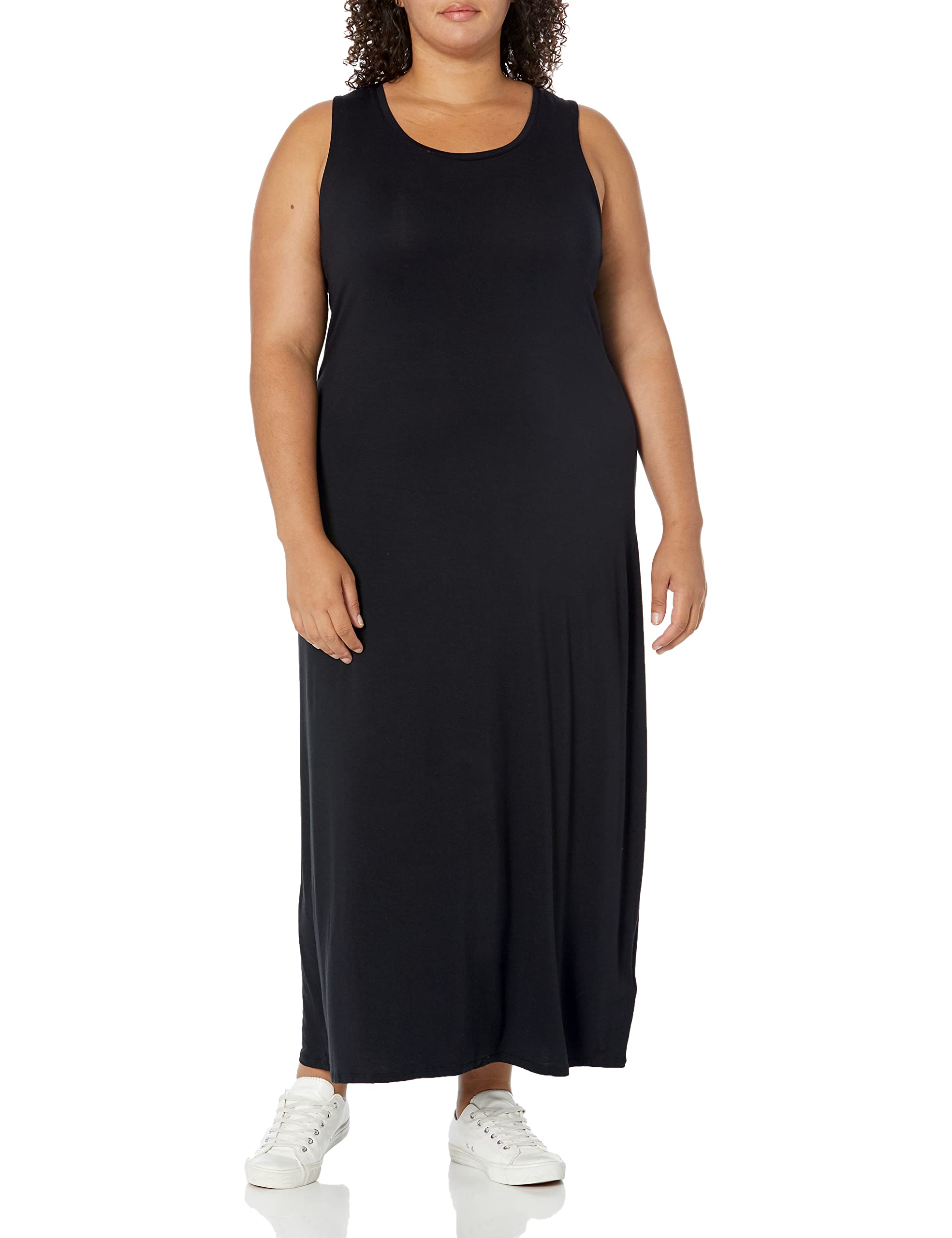 Amazon Essentials Women's Tank Maxi Dress - Flowy Summer Casual Dress with Spaghetti Straps, Comfortable & Breathable Fabric for Beach, Vacation & Everyday Wear
