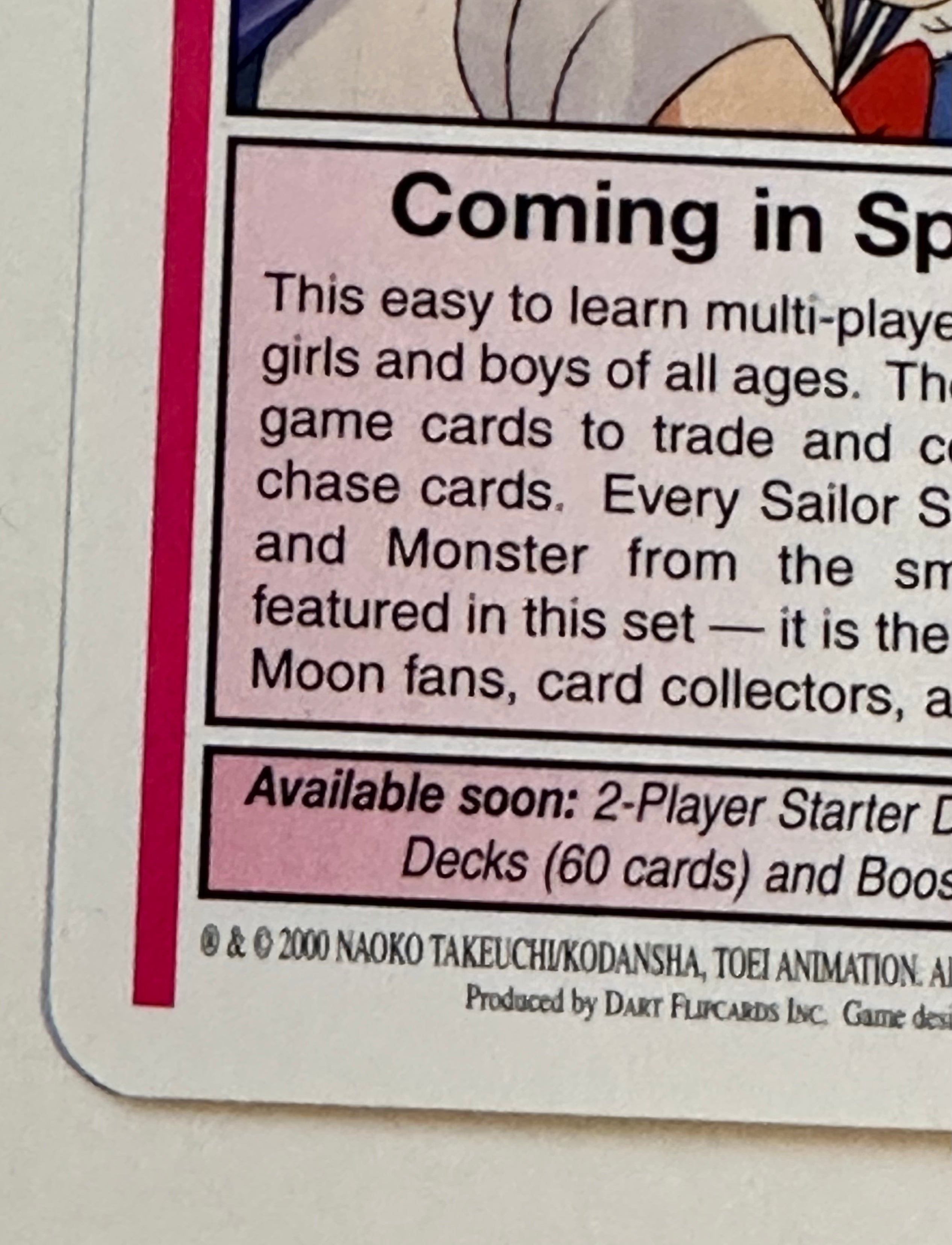 Rare Sailor Moon 2000 Promo Gaming Card - Collectible Anime Trading Card for Fans & Gamers | Perfect for Display, Cosplay & Nostalgic Gift Giving