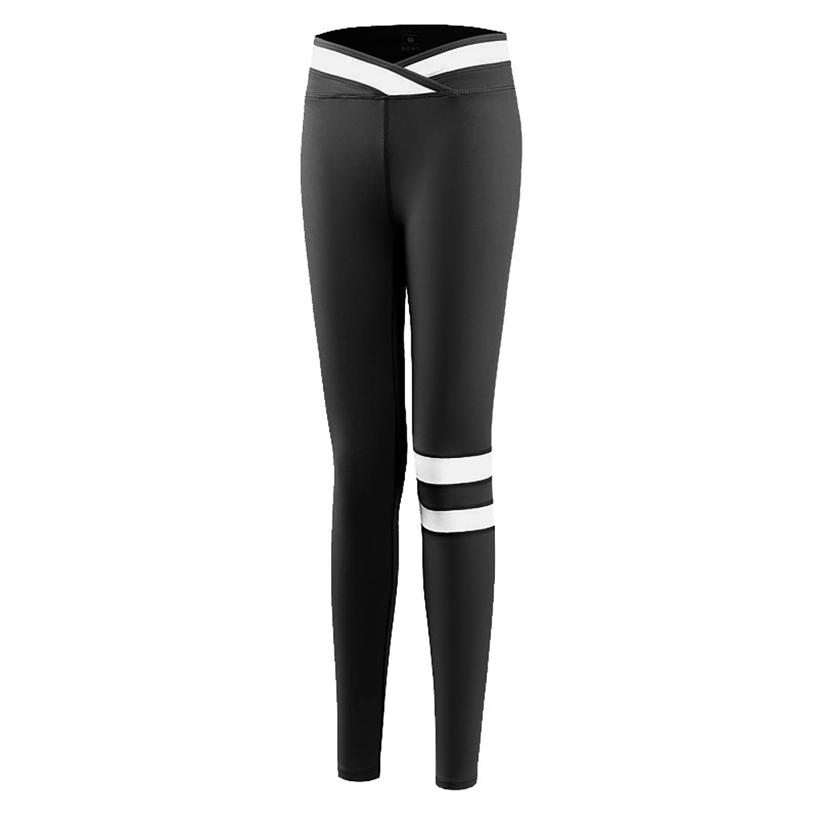 High Waist Seamless Yoga Pants for Women - Gym & Running Tights (S-XL) Black - Perfect for Workouts & Lounge