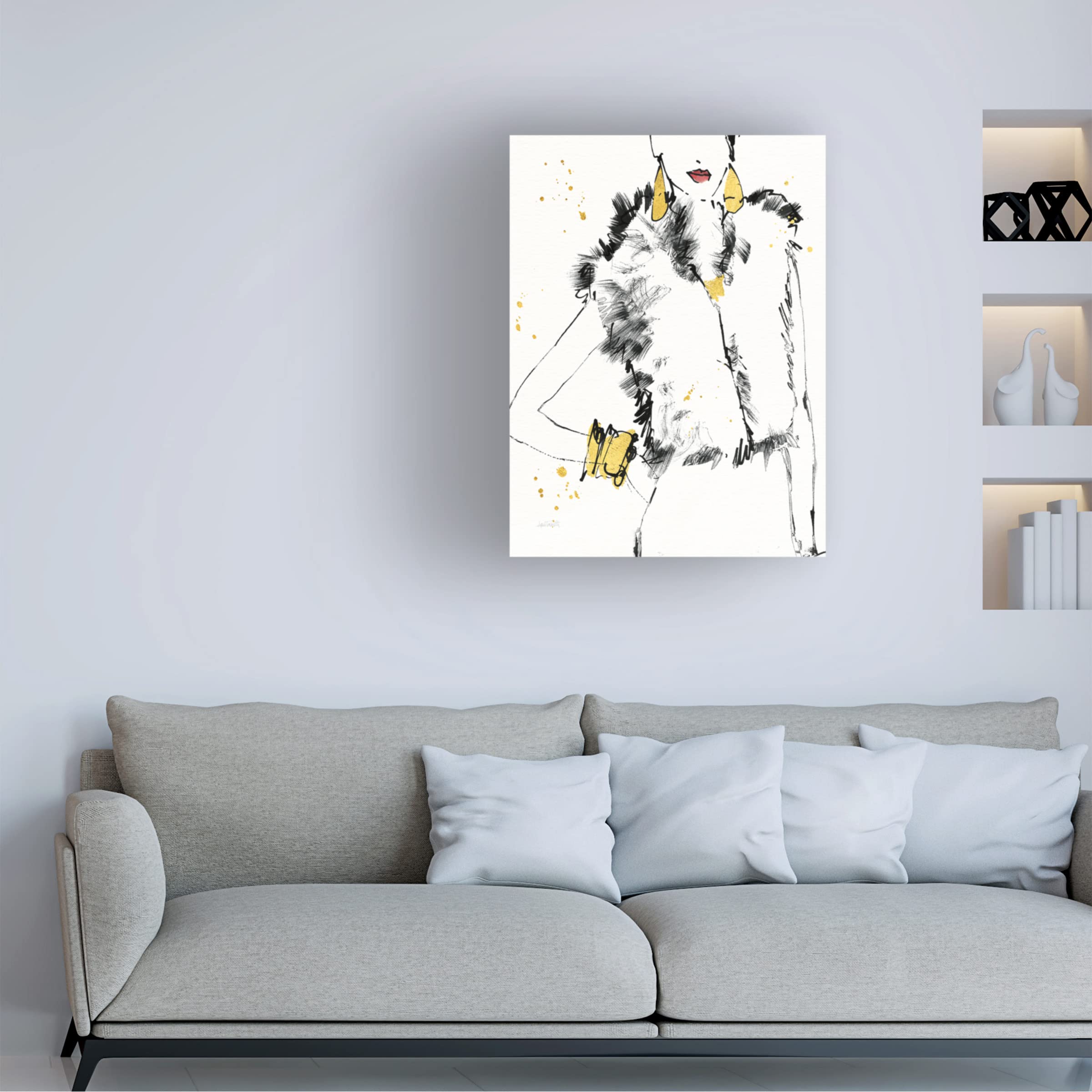 Anne Tavoletti 'Fashion Strokes IV' Canvas Wall Art Print - Modern Abstract Painting for Living Room, Bedroom & Office Decor