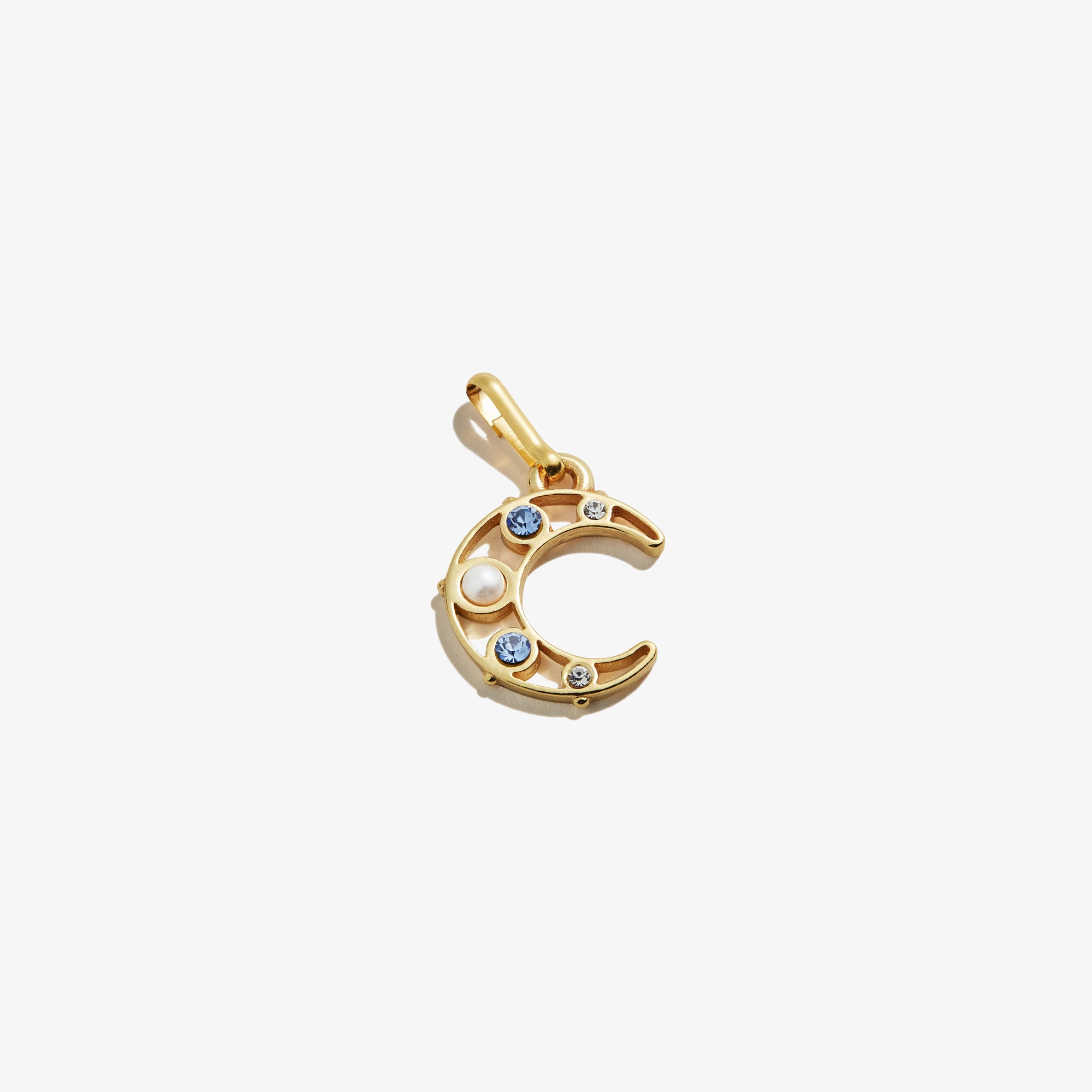 Elegant Crescent Moon Charm with Pearls - Perfect for Necklaces, Bracelets & Jewelry Making - Ideal for Gifts & Boho Fashion Accessories