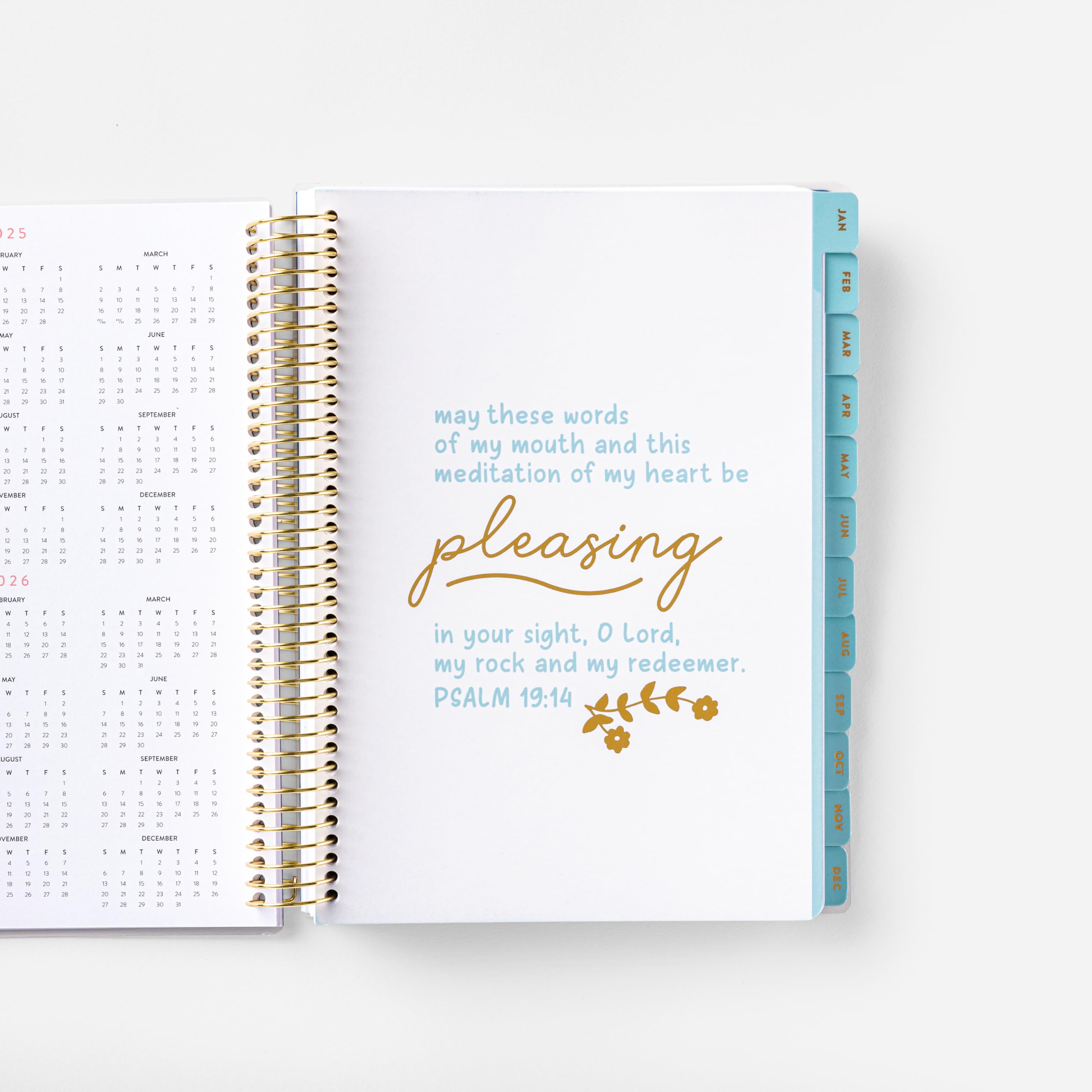 2025 Home Planner with Scripture - Work from Home Organizer with Stickers, Daily Checklist & Monthly Budget Worksheets | Coil Bound, Laminated Cover | Perfect for Daily Planning, Budget Tracking & Vacation Prep