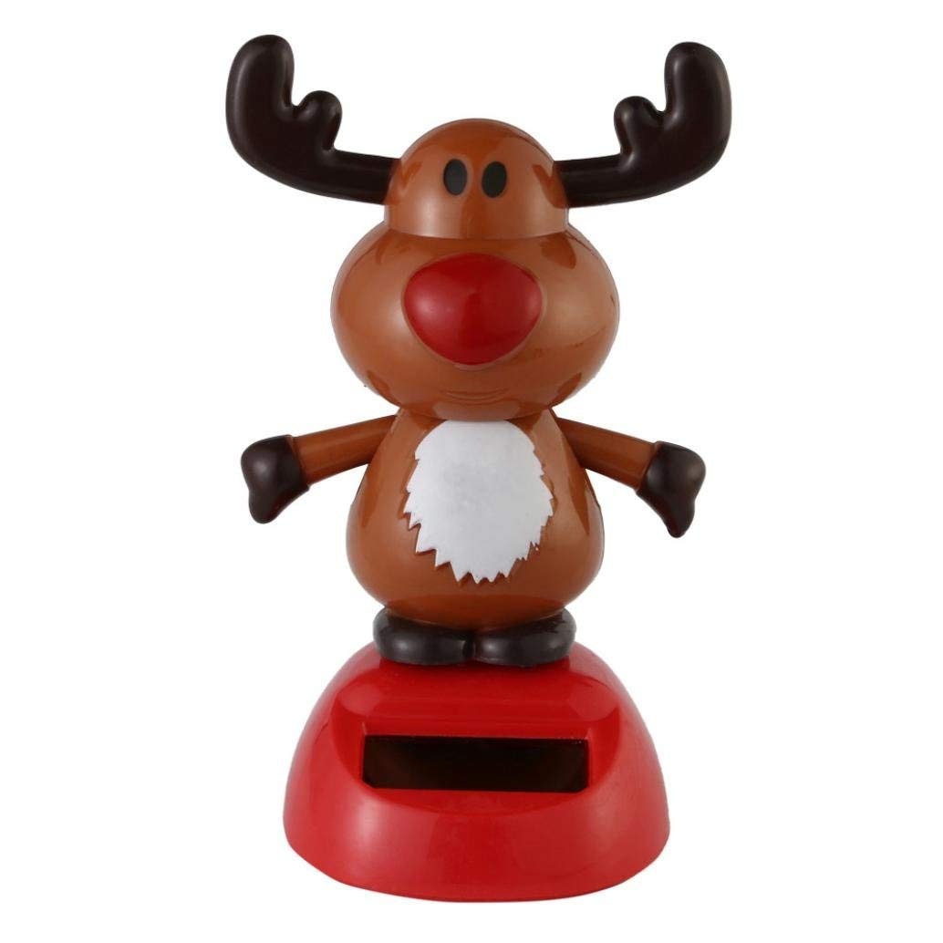Solar Powered Dancing Christmas Bobble Head Toy - Animated Swinging Figure for Holiday Party Decor, Home Desk Ornament | Perfect for Christmas Gifts, Office Decorations & Festive Celebrations