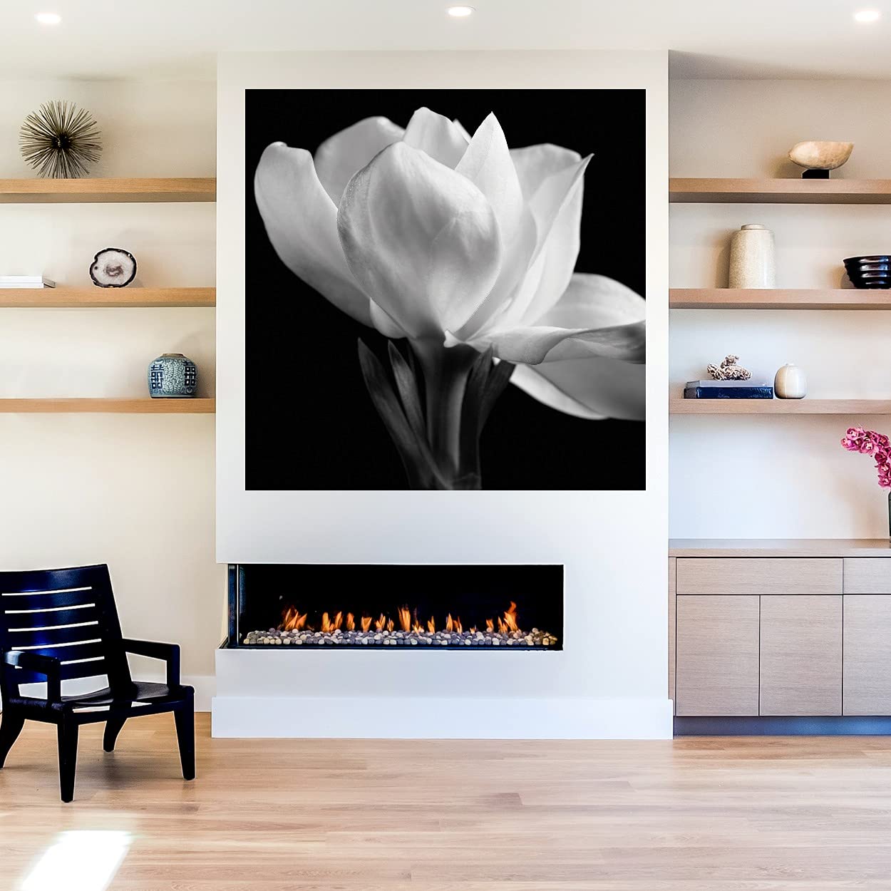 Michael Harrison Fine Art Canvas - Gardenia Floral Wall Decor Painting for Living Room, Bedroom, Office | 37x37 Inch Ready to Hang Canvas Art | Perfect for Home Decor, Housewarming Gift & Interior Design