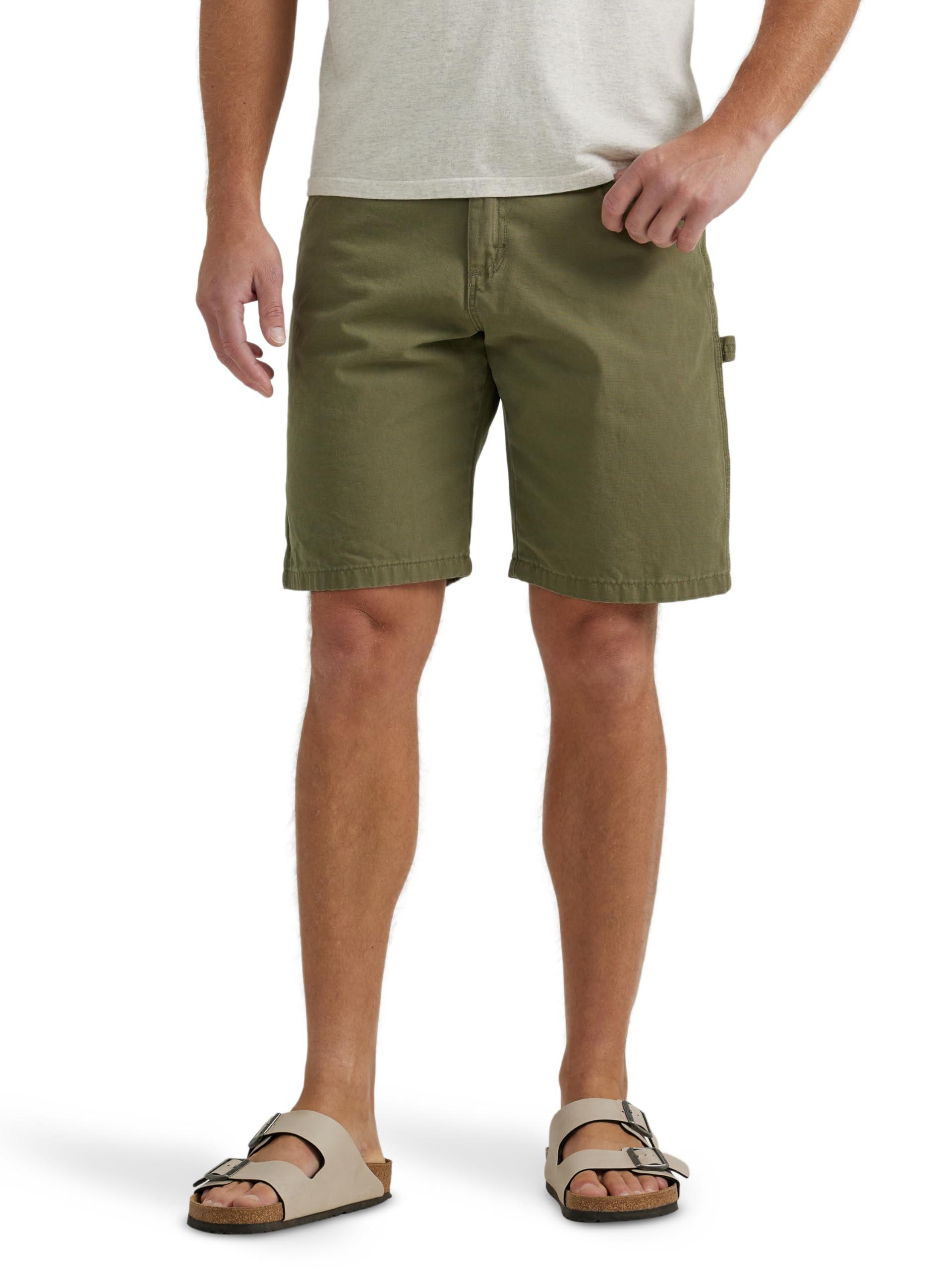 Wrangler Authentics Men's Loose Fit Carpenter Shorts - Comfortable Workwear for Construction, Landscaping & Outdoor Activities | Durable Denim Shorts with Utility Pockets