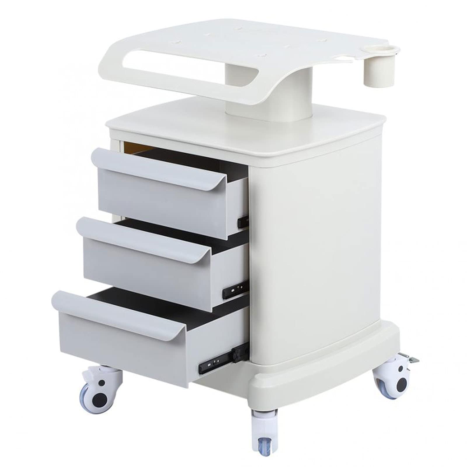 3-Layer Salon SPA Trolley Stand Cart with 360° Rotating Wheels - Mobile Beauty Equipment Storage for Hair Stylists & Salons - Perfect for Hair Tools, Nail Supplies & Salon Organization
