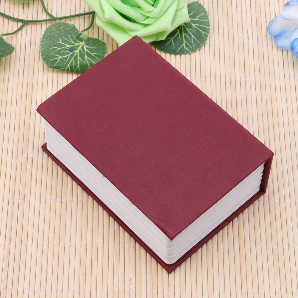 Youngy Mini Home Security Dictionary Book Safe - Cash & Jewelry Storage Lock Box with Key - Red | Perfect for Home, Office, Travel & Emergency Use