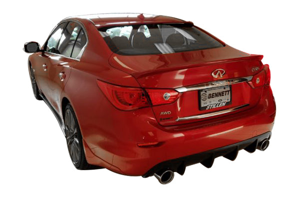 2014-2017 Infiniti Q50 Matte Black Side Skirts Body Kit - KB11228MB | Perfect for Car Customization & Styling Upgrades
