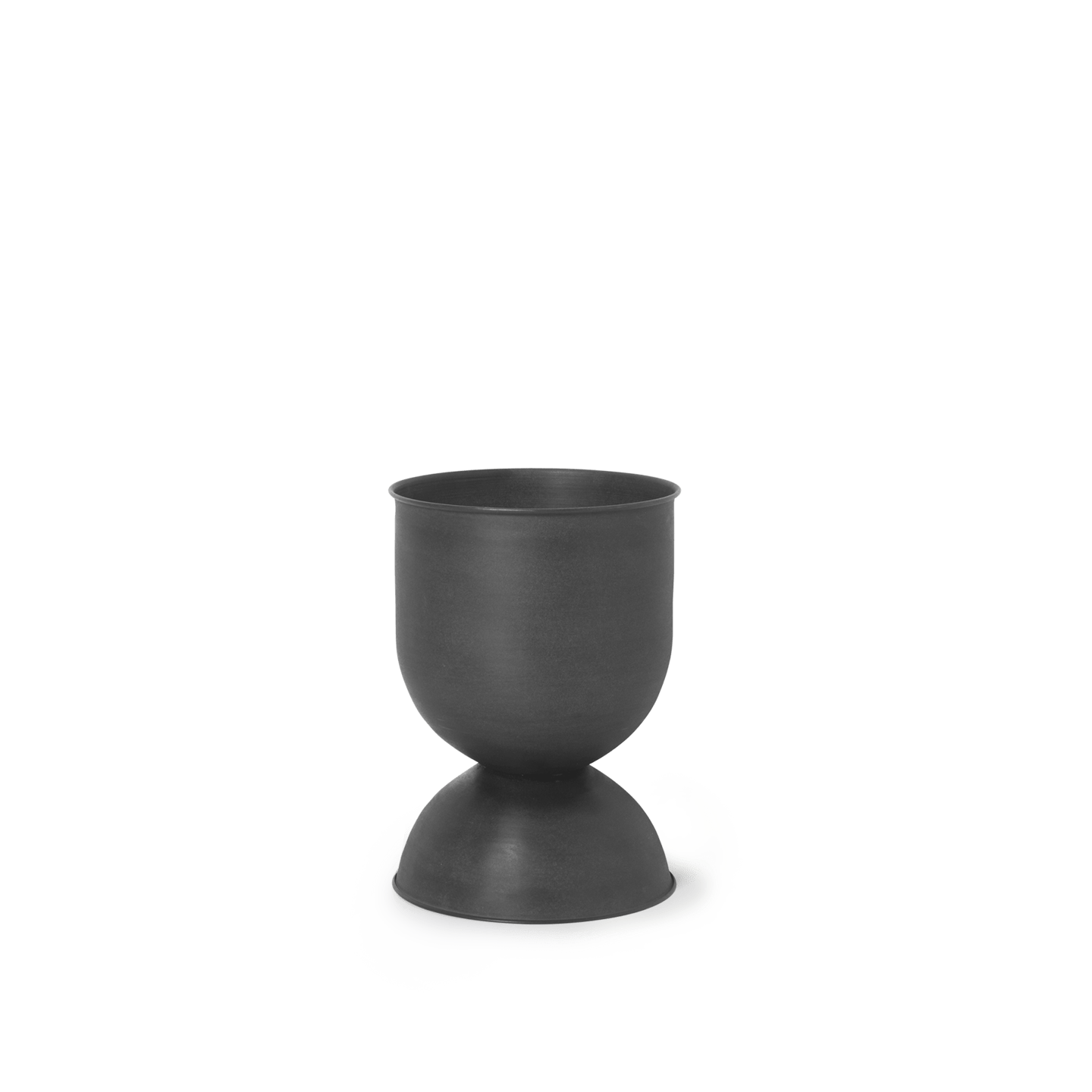 Ferm Small Black Hourglass Pot - Elegant Sand Timer for Cooking, Baking, Games & Home Decor