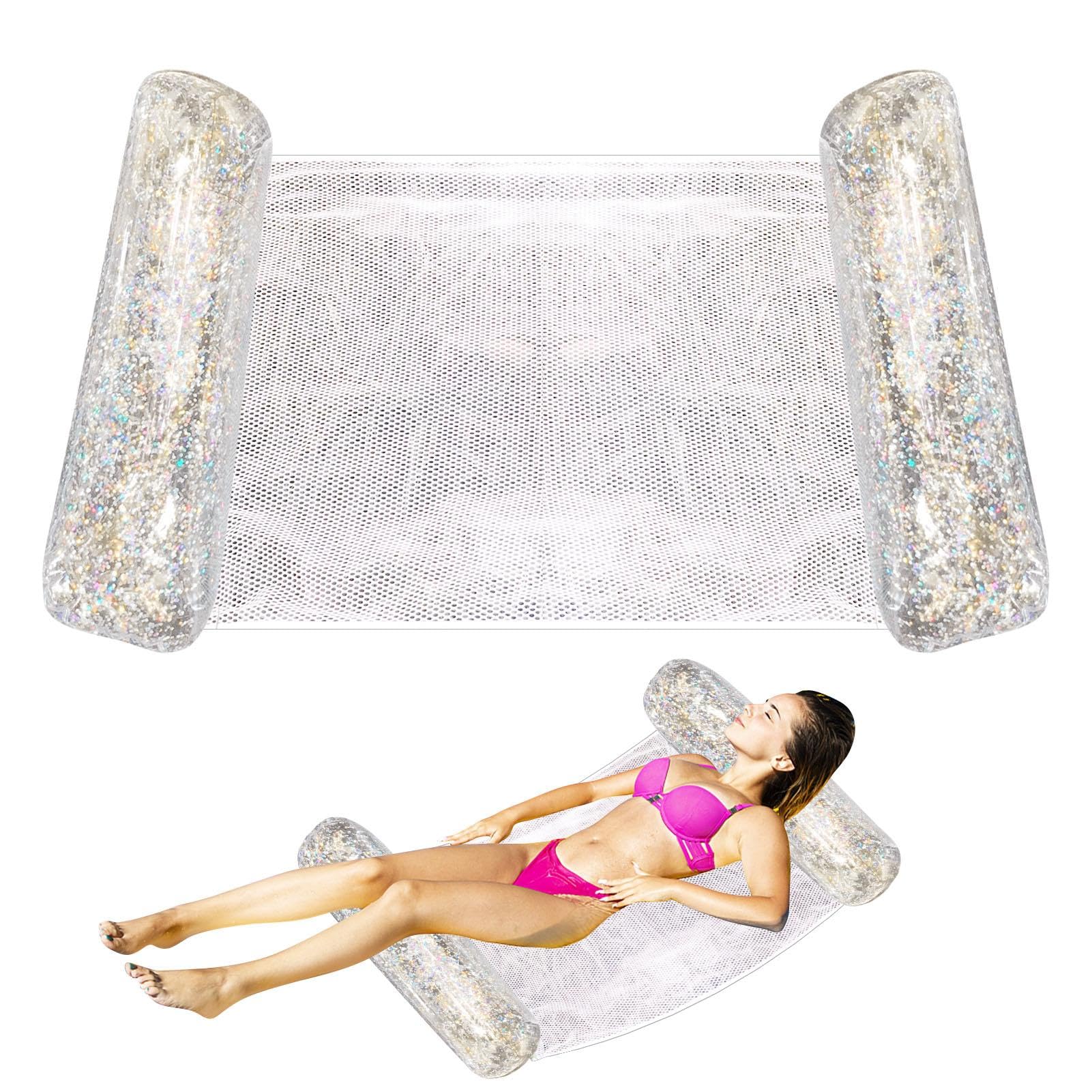 Inflatable Pool Float for Adults - Water Hammock, Floating Chair, Portable Inflatable Lounger - Perfect for Relaxing in Swimming Pools, Lakes, and Beaches