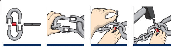 CWI Connex Connecting Link - Heavy Duty Chain Connector for Industrial & Marine Use - Secure Fastening Solution for Lifting, Towing & Rigging Applications