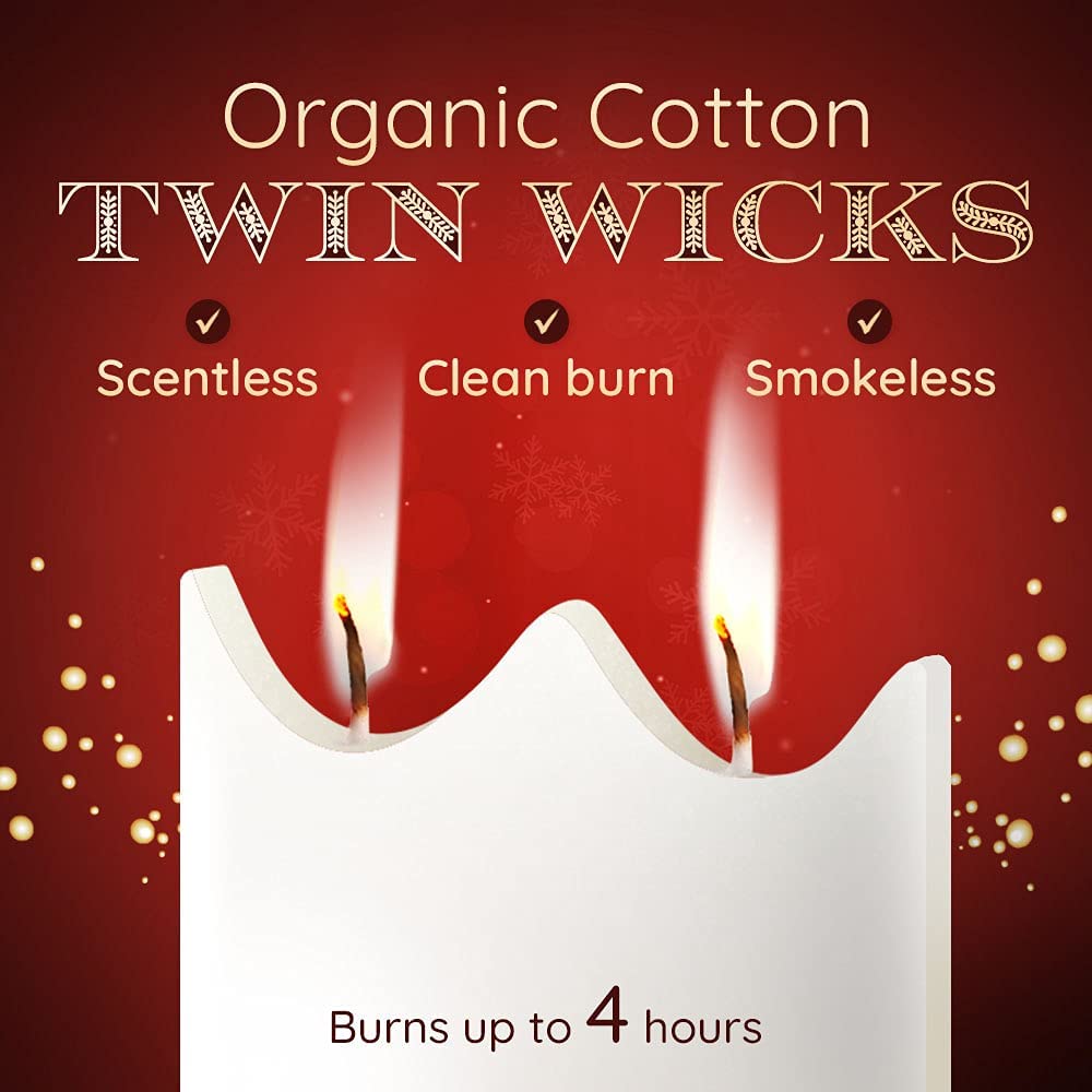 Hand Painted Red House Christmas Candle - 6 Inch Decorative Holiday Candle Gift Set for Women & Men - Perfect for Christmas Decor, Mantel Displays & Cozy Home Ambiance
