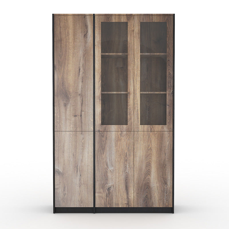 SUTTON 3 Door Display Cabinet 120cm Warm Oak - Stylish Storage for Living Room, Dining Room & Home Office