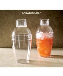 24-Pack 10 oz Clear Heavy-Duty Disposable Plastic Cocktail Shakers - Professional Drink Mixers for Martinis, Margaritas & Cocktails - Perfect for Bars, Parties & Home Mixology