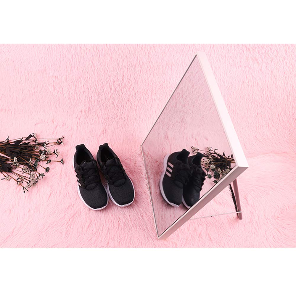 40-50cm Modern Minimalist Shoe Mirror with Frame and Bracket - European Style Professional Floor Mirror for Shoe Stores, Bedrooms, and Entryways
