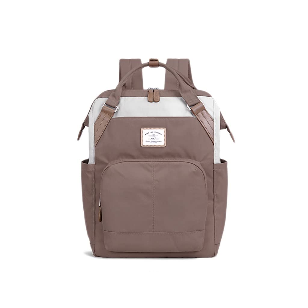 WJJ Large Capacity Backpack for Women - Durable School & Travel Laptop Backpack for High School & College Students (Brown) - Perfect for Daily Commute, Study & Weekend Trips