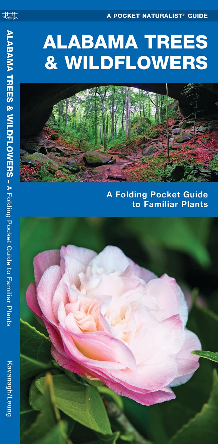 Alabama Trees & Wildflowers Identification Guide - Folding Pocket Field Guide for Nature Lovers | Perfect for Hiking, Camping & Outdoor Exploration in North America