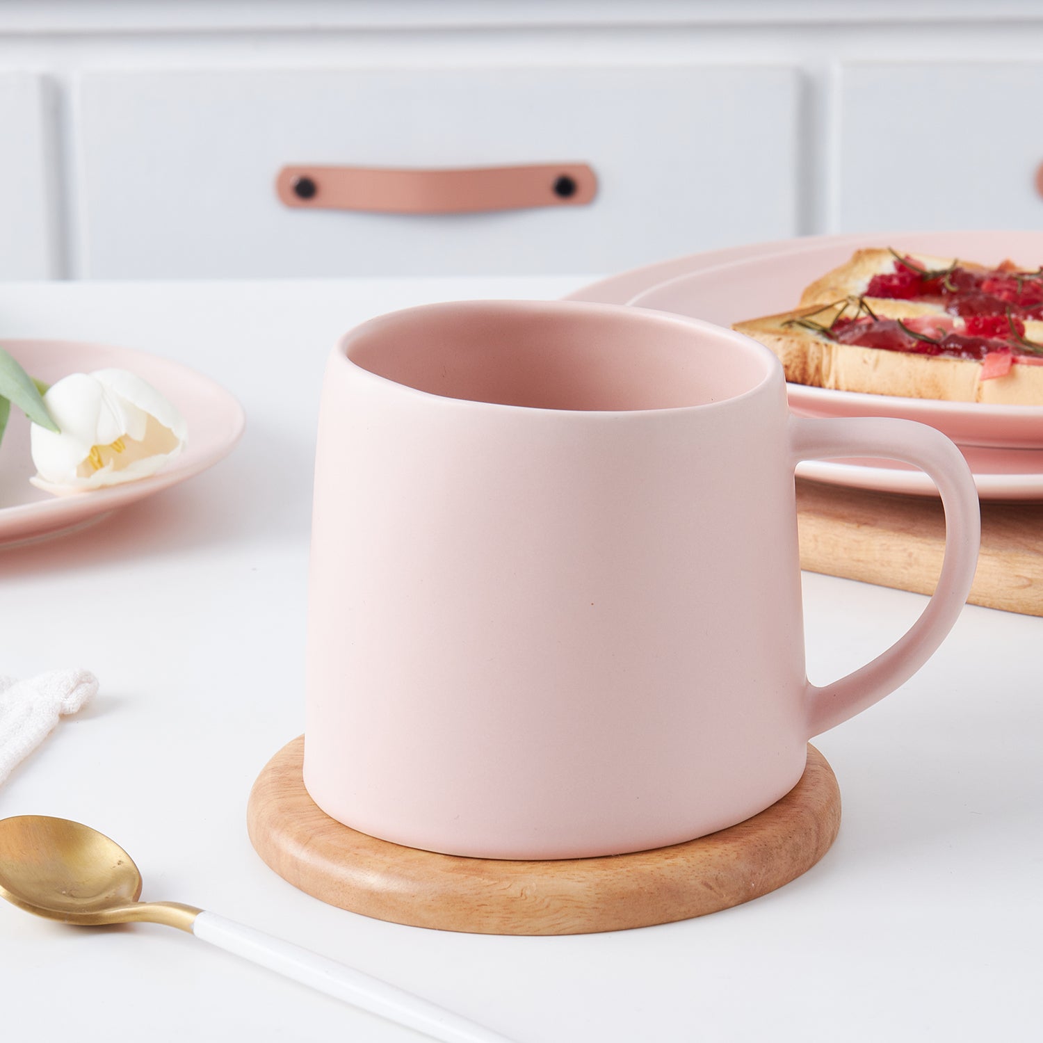 Premium Delilah Porcelain Coffee Mug Set - 6 Pack, Elegant Ceramic Tea Cups for Home, Office & Gifts - Dishwasher & Microwave Safe