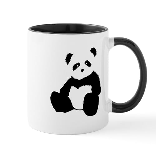 White/Black Inside - Panda Mugs