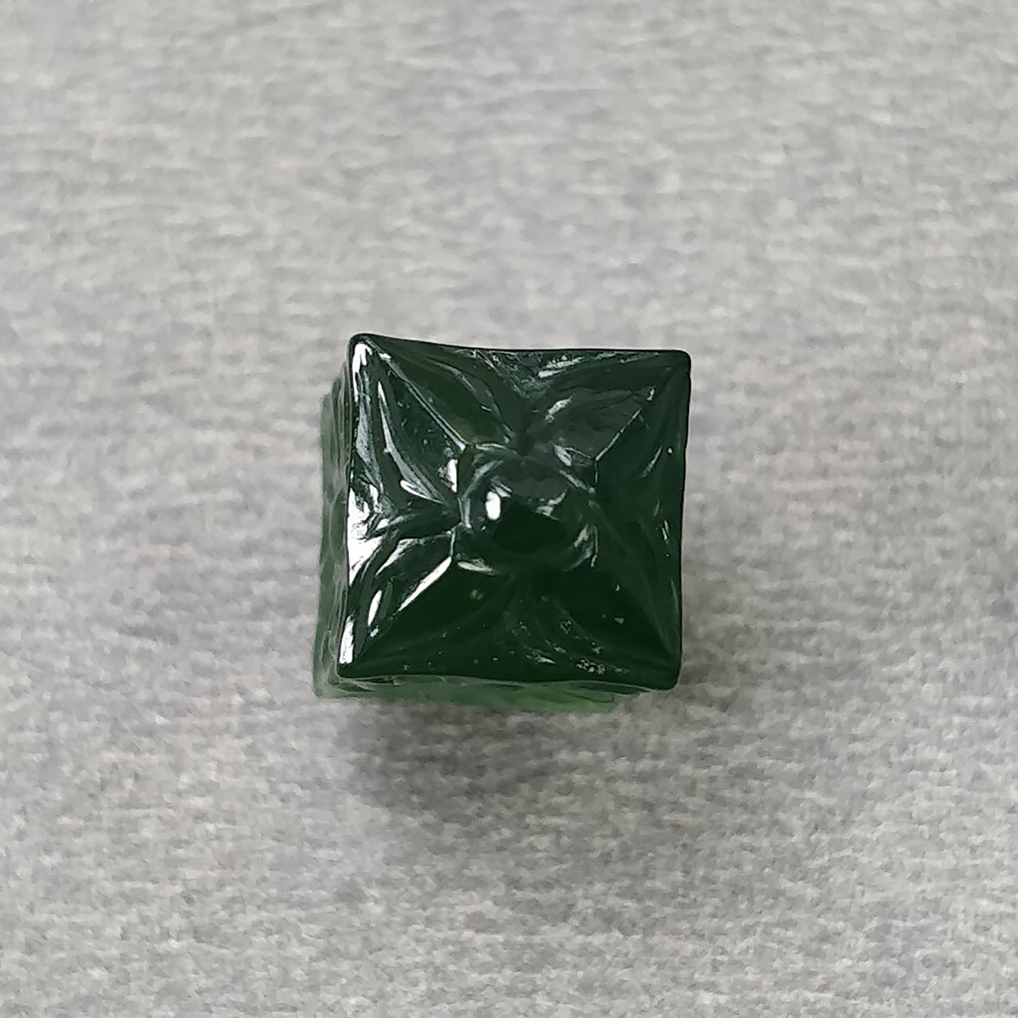 11.15cts Natural Untreated Antigorite Serpentine Gemstone - Hand Carved Both Sides, Unique Uneven Shape (16.5mm) for Jewelry Making, Crystal Healing & Collectibles