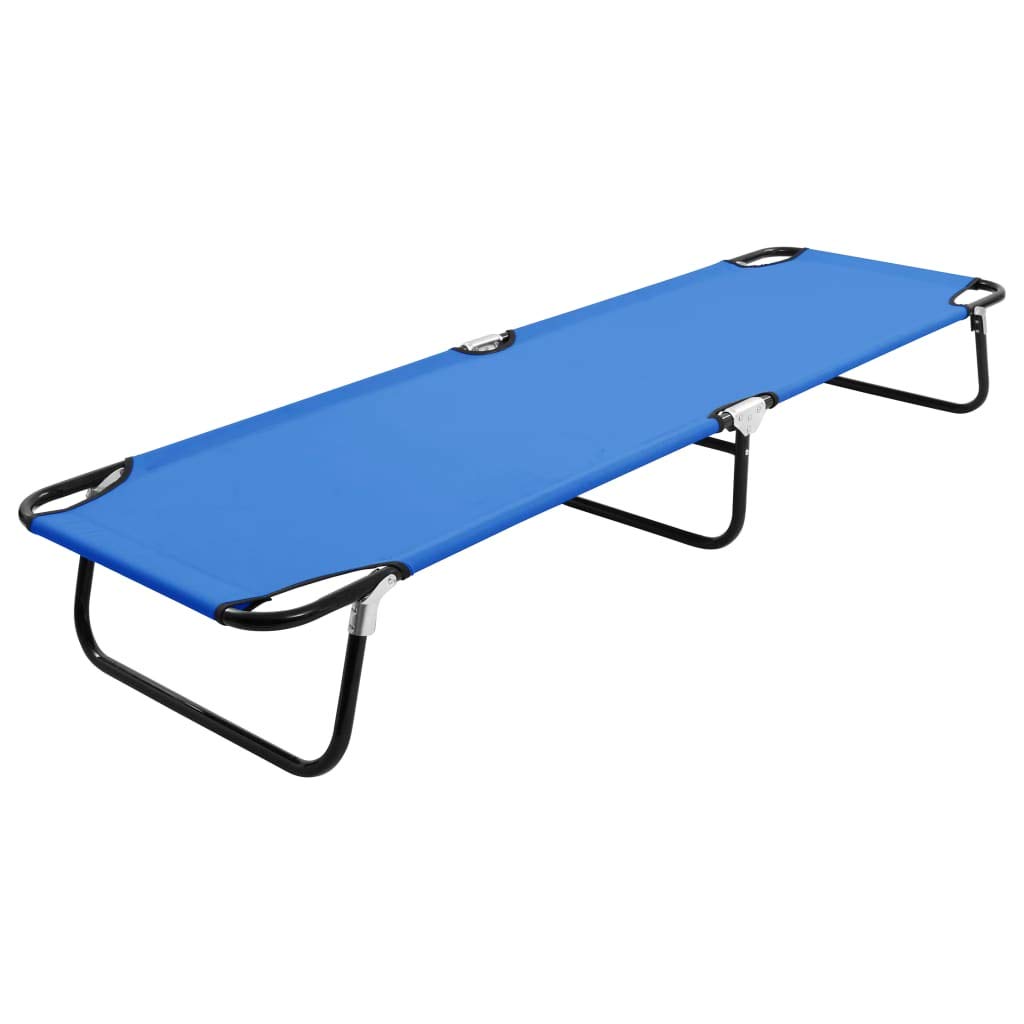 Folding Patio Chairs - Portable Beach Chaise Lounge with Blue Steel Frame for Outdoor Relaxation | Perfect for Garden, Lawn, Apartment, Deck & Poolside | Great for Sunbathing, Camping & Backyard Lounging