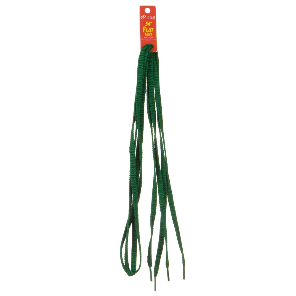 54 Inch Flat Shoe Laces in Kelly Green (W14S20D) - Durable Replacement Shoelaces for Sneakers, Boots & Casual Shoes | Perfect for Running, Hiking & Everyday Wear