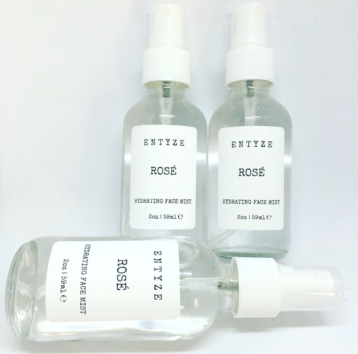 Entyze Rose Hydrating Face Mist Toner - 2 fl oz - Soothing Facial Spray for Dry Skin - Perfect for Travel, Gym & Daily Skincare Routine