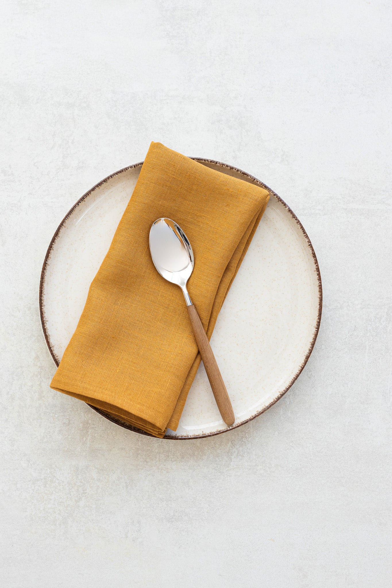 Premium Amber Yellow Linen Napkins Set of 2 - 100% Natural Fabric for Elegant Dining, Parties & Home Decor