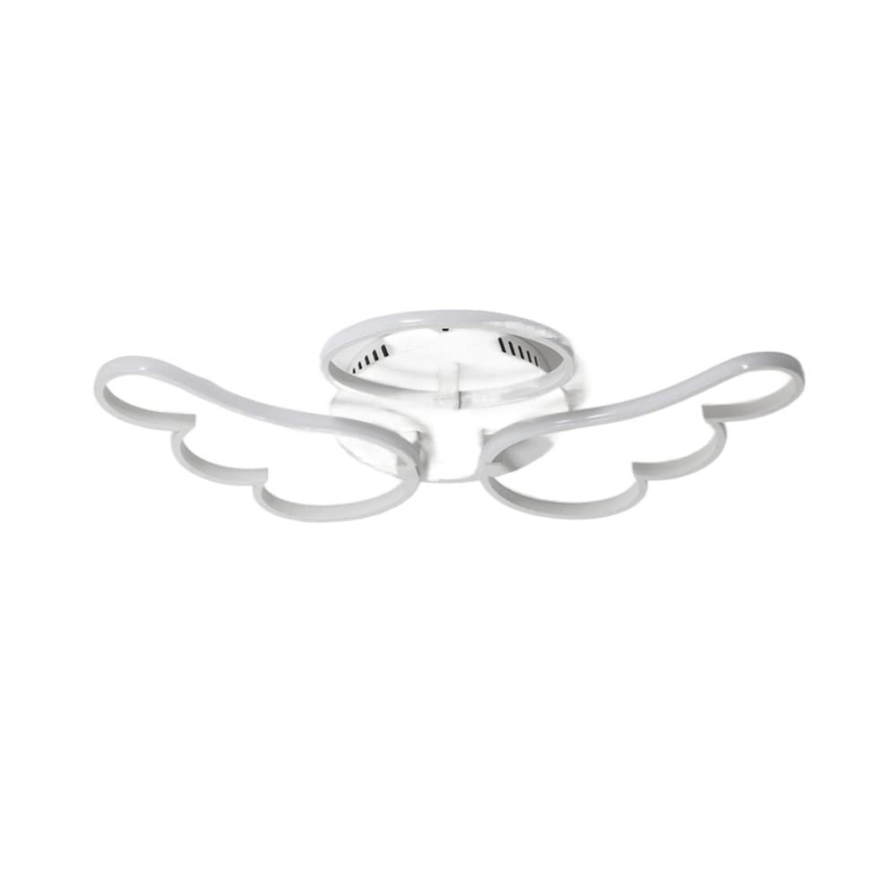 NIKUV Modern LED Ceiling Light Fixture - Heart Angel Design with Iron & Acrylic for Living Room, Bedroom, Wedding Decor - Warm Romantic Ambient Lighting (3 Colors) | Perfect for Home, Apartment, Restaurant and Hotel Decor
