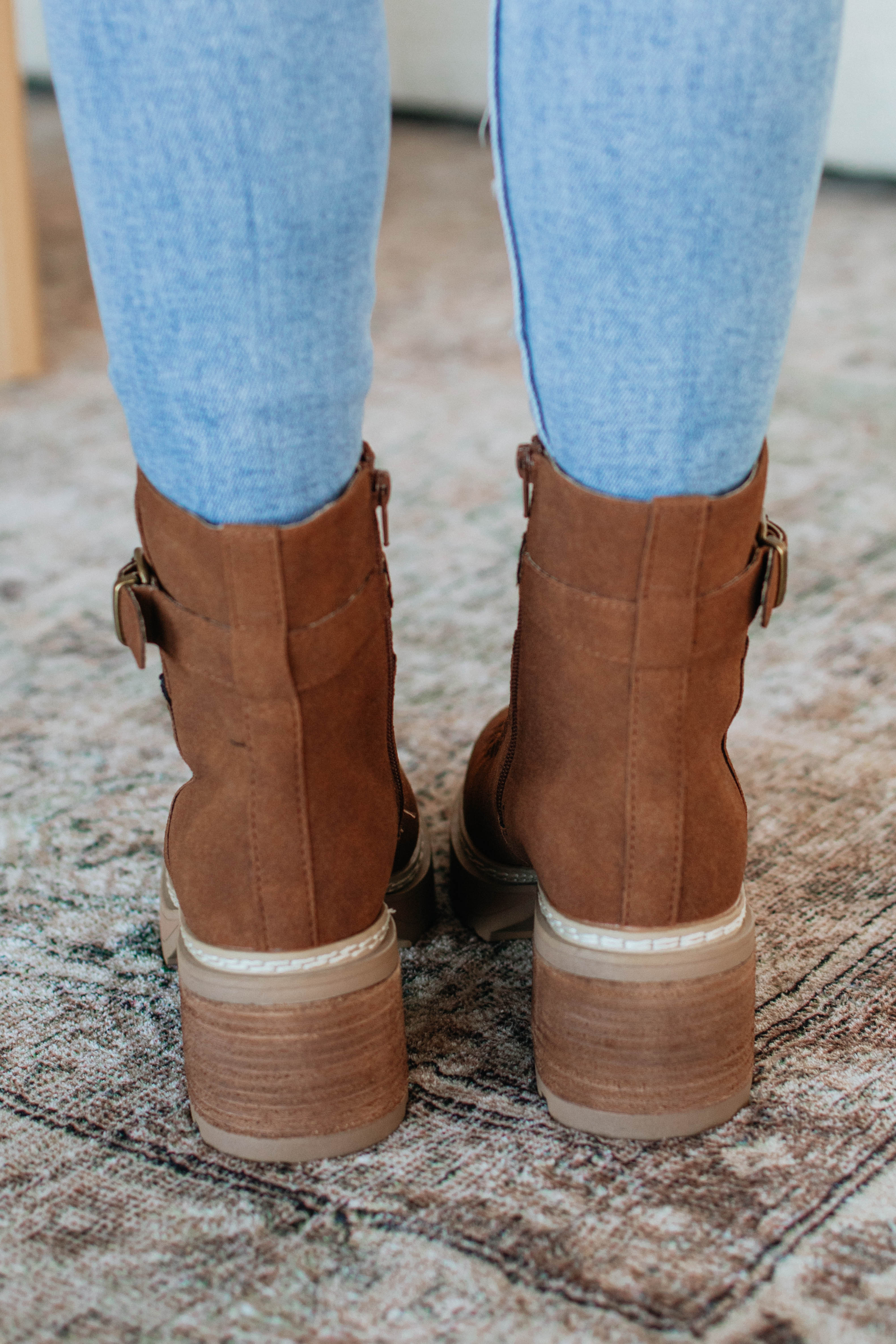 Playing By Your Rules Boots in Cognac - Stylish Ankle Boots for Women | Perfect for Casual Outfits, Date Nights & Fall Fashion
