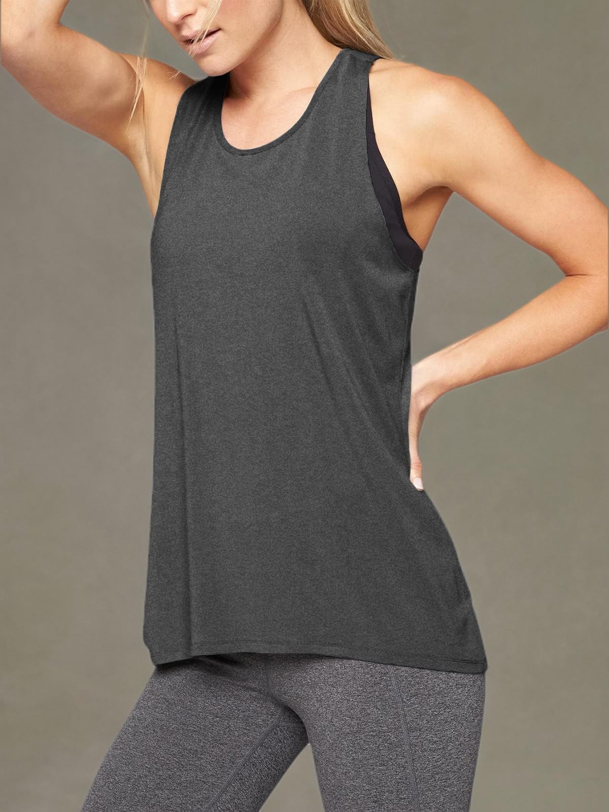 Women's Workout Tops - Mippo Yoga Athletic Tank Tops for Gym, Running & Summer Fitness | Breathable & Comfortable Activewear for Yoga, Pilates & Cardio