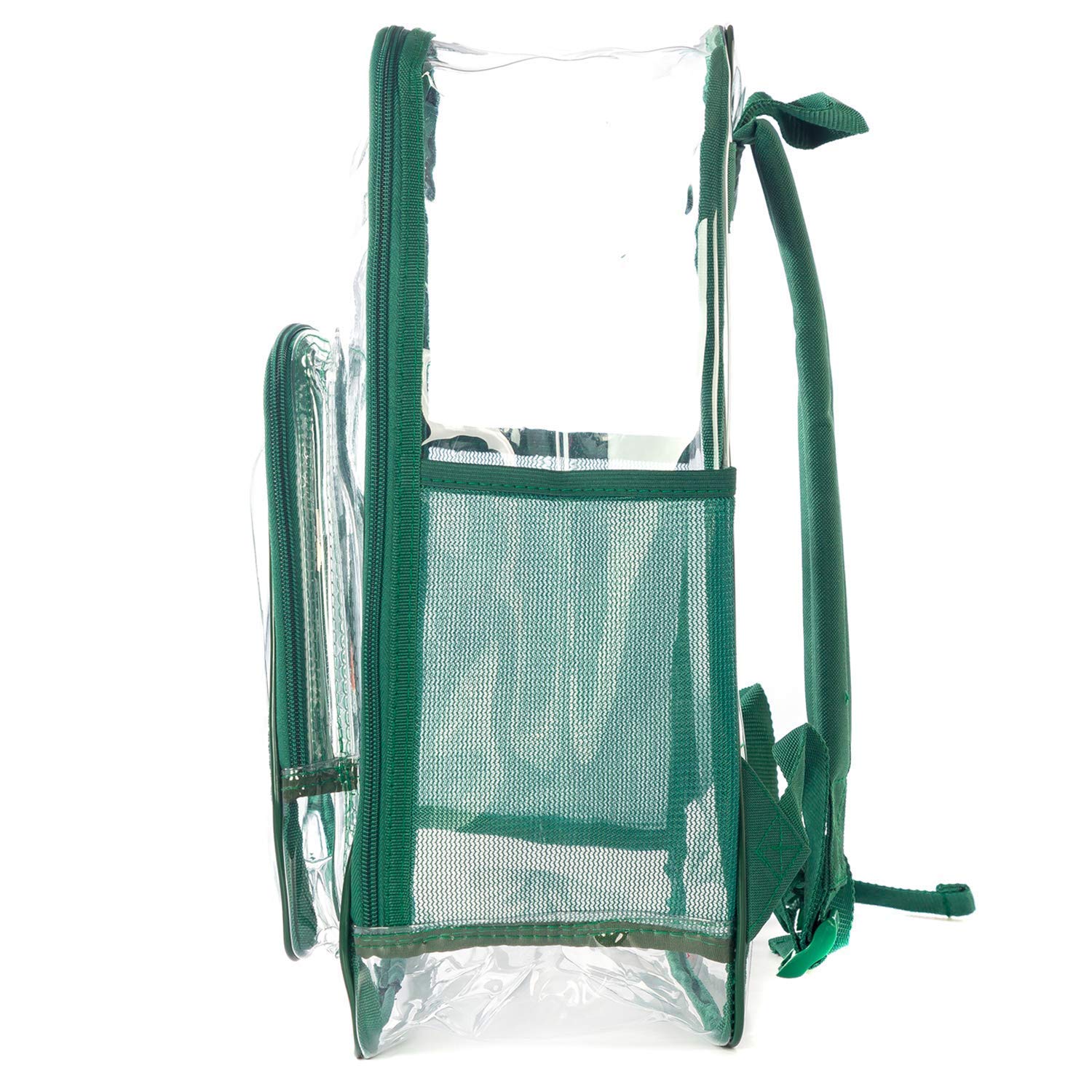 Heavy Duty Clear Backpack - Transparent School Bag with Large Capacity, See Through Security Work Bag for Students & Professionals | Perfect for School, Work, Travel & Stadium Events (Green)