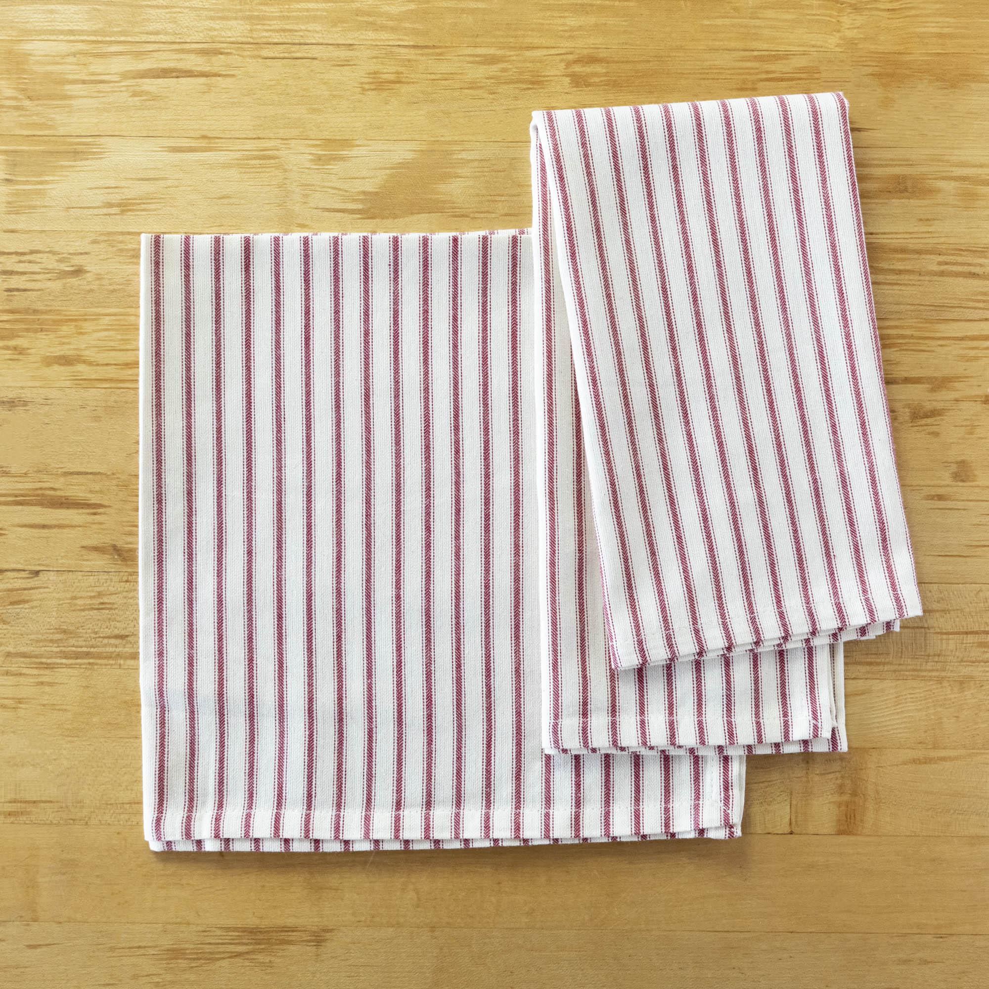 Premium Bergen Red Cloth Napkins - 100% Cotton, Set of 4 - Elegant Dinner Party, Wedding, and Holiday Table Decor