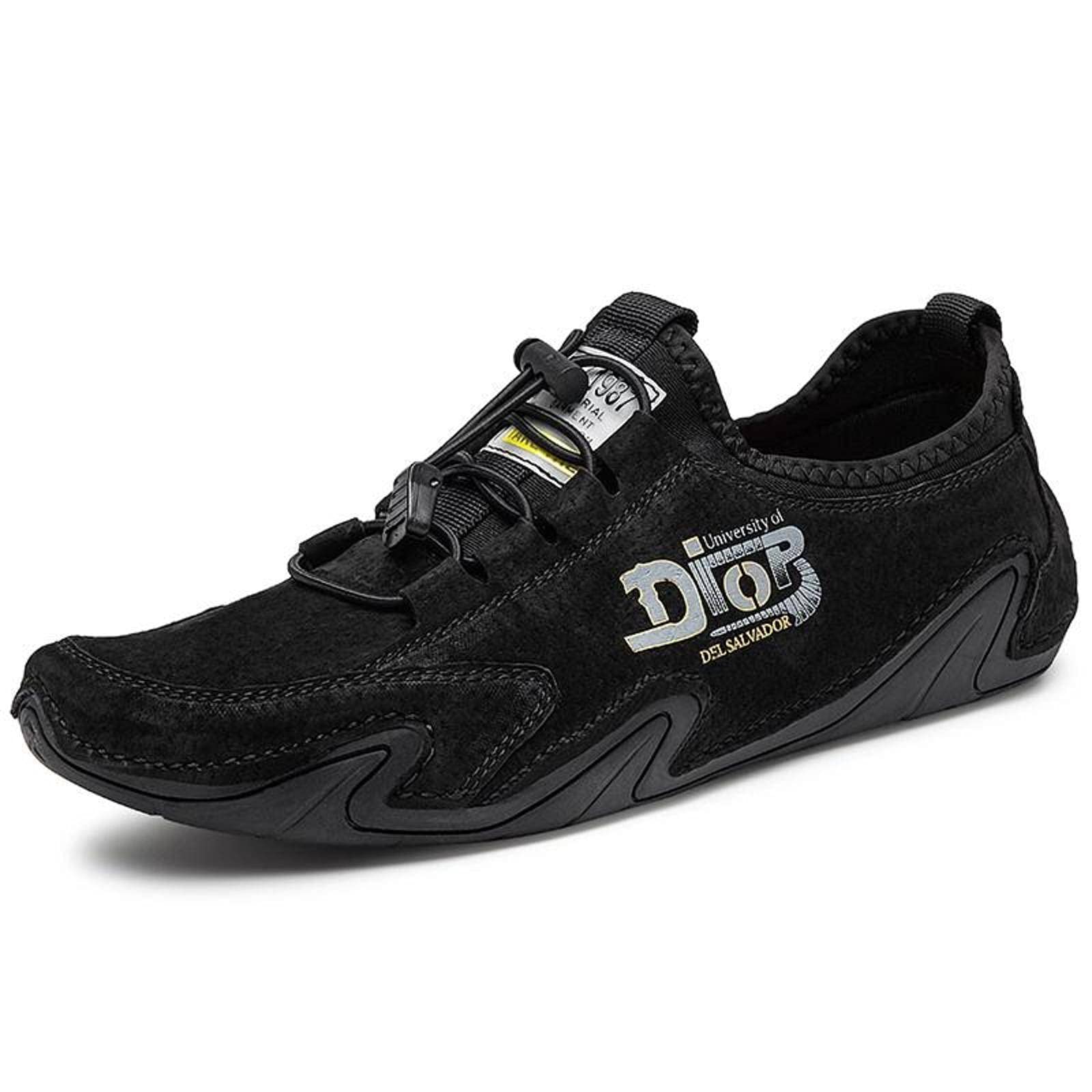 2021 New Men's Love Casual Leather Shoes - Lace-Up Driving Moccasins, Breathable Mesh Cowhide Shoes for Spring & Summer | Perfect for Daily Wear, Office & Outdoor Activities