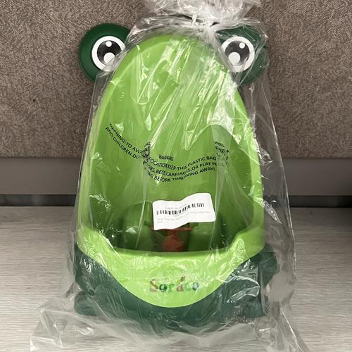 Fun Frog Potty Training Urinal for Toddler Boys - Green Bathroom Trainer with Funny Aiming Target - Perfect for Potty Training Toddlers at Home & Daycare
