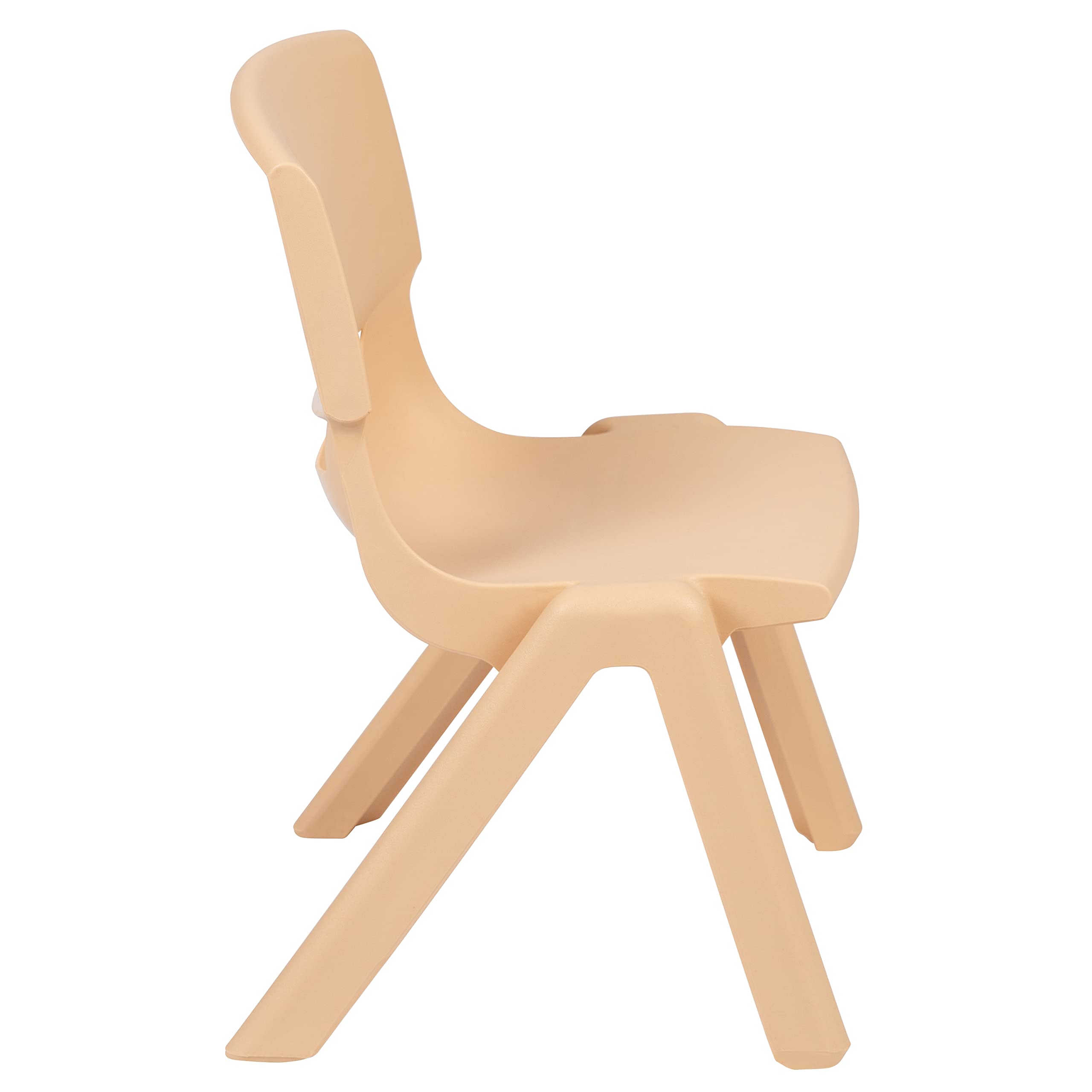 Flash Furniture Whitney 10-Pack Natural Plastic Stackable School Chairs - 12