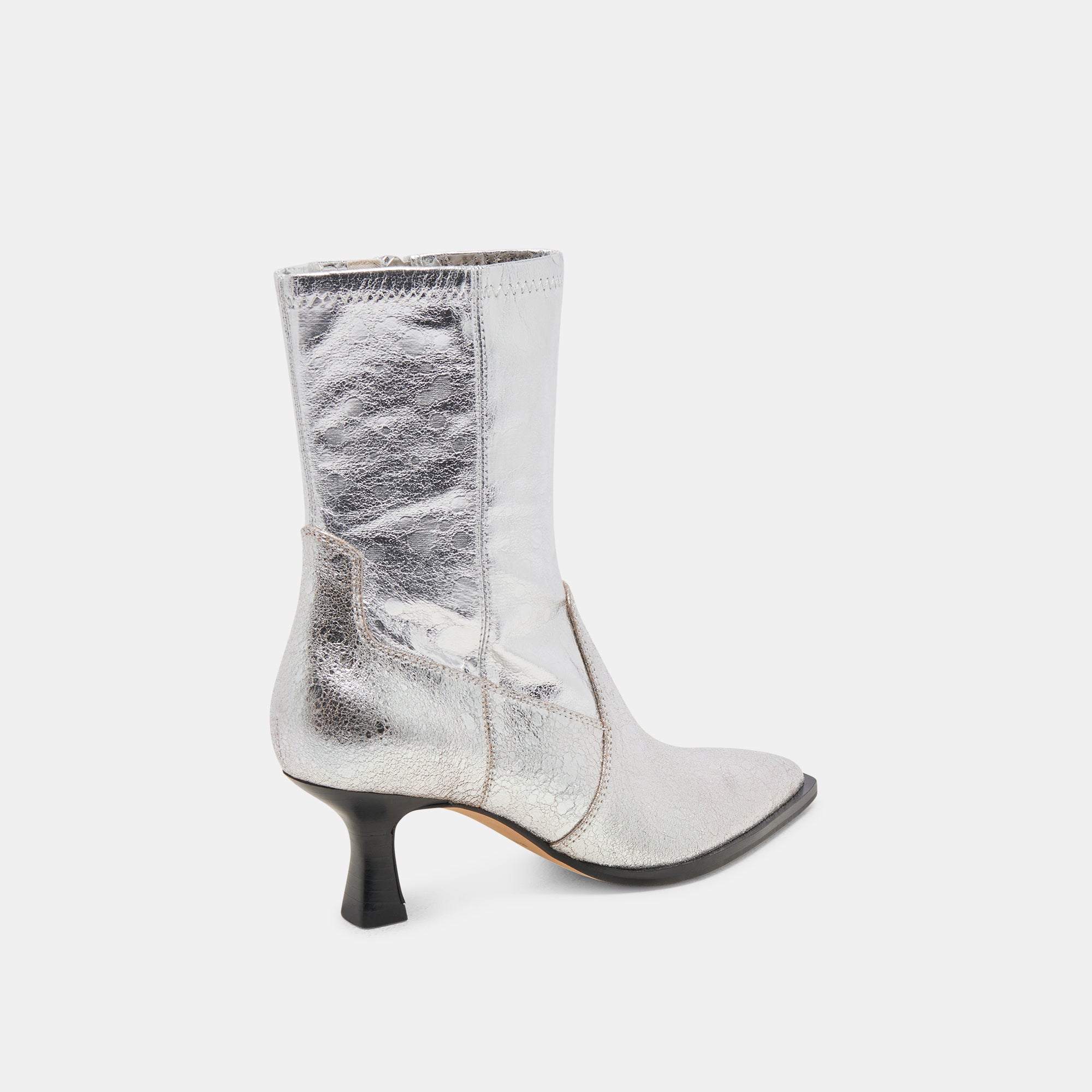 ARYA BOOTS - Silver Distressed Leather Ankle Boots for Women | Vintage Style Western Cowgirl Boots | Perfect for Casual Outfits, Parties & Country Music Festivals